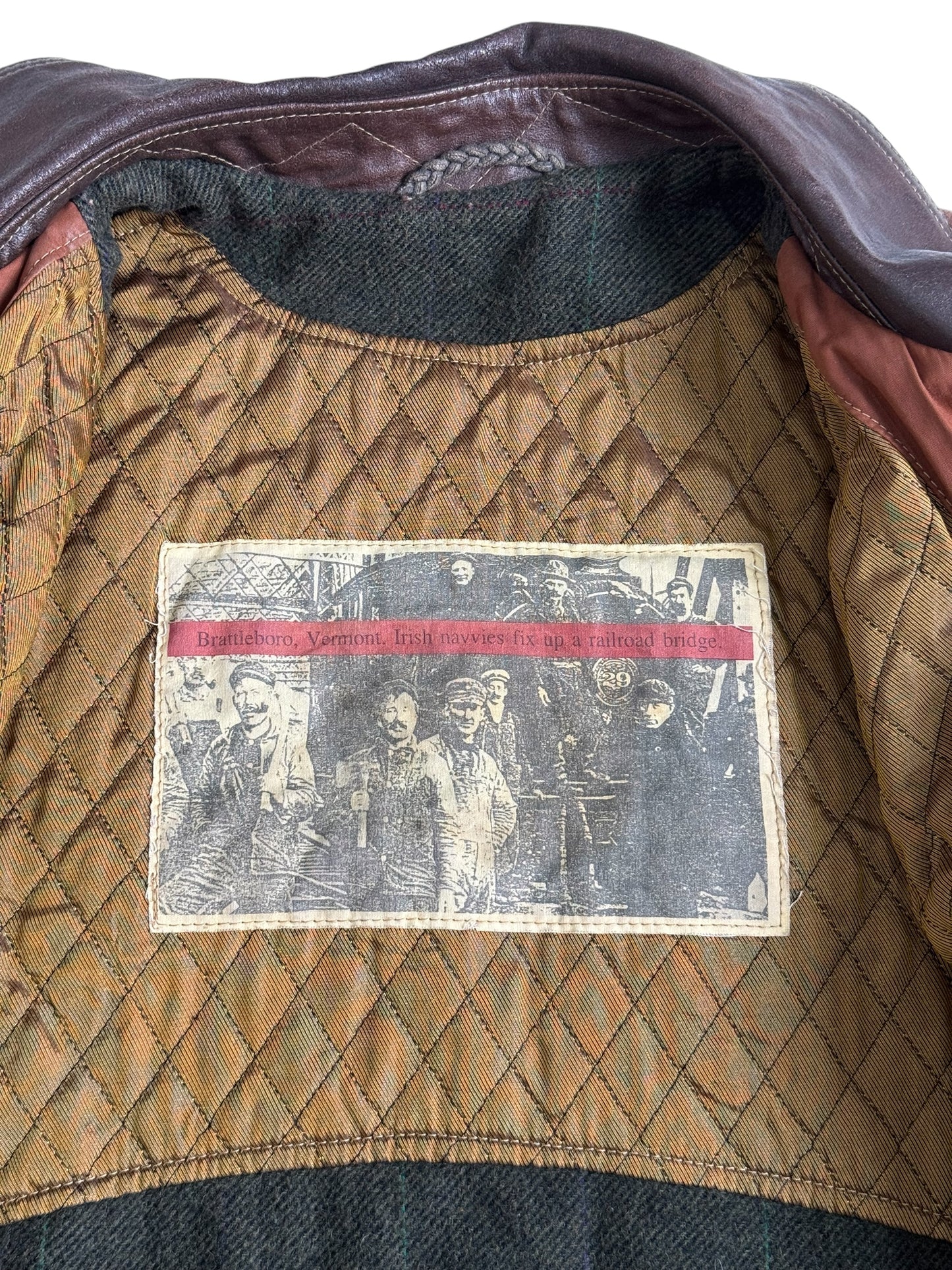 Vintage 1980s Cinquanta Leather Trim Hunting Jacket Made in Italy