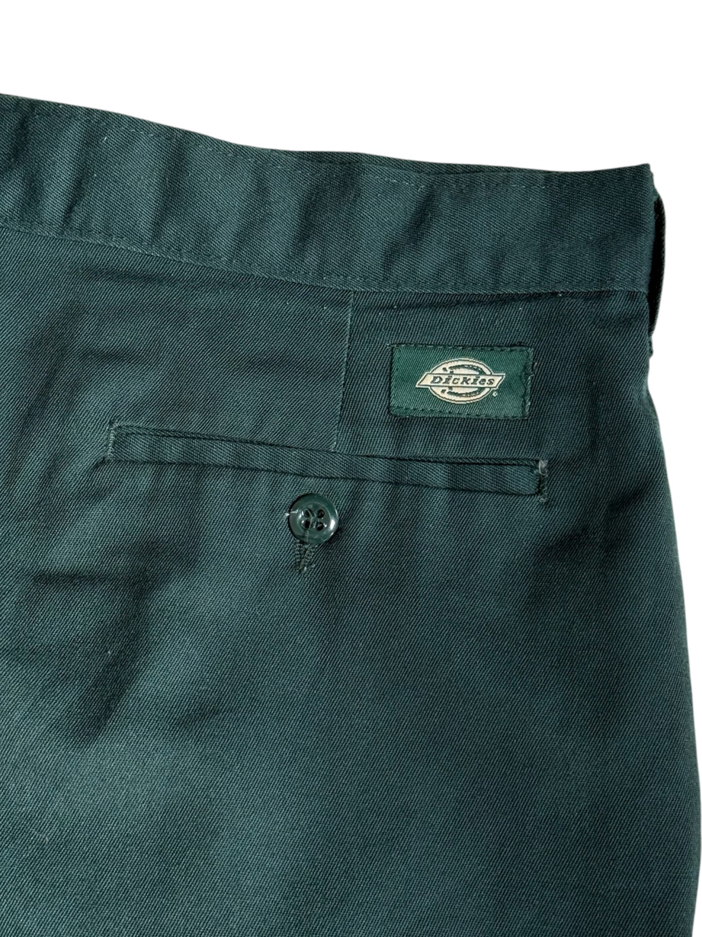 Vintage Dickies Green Work Pants Pleated Trousers USA