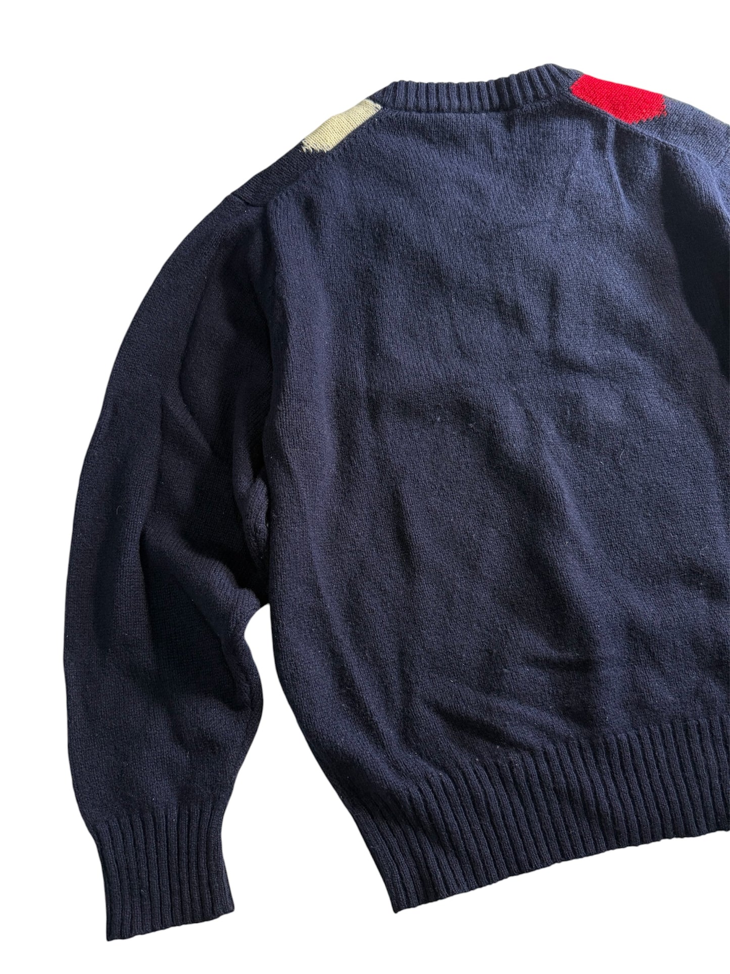 Vintage Chemise Lacoste Argyle V Neck Knit Sweater