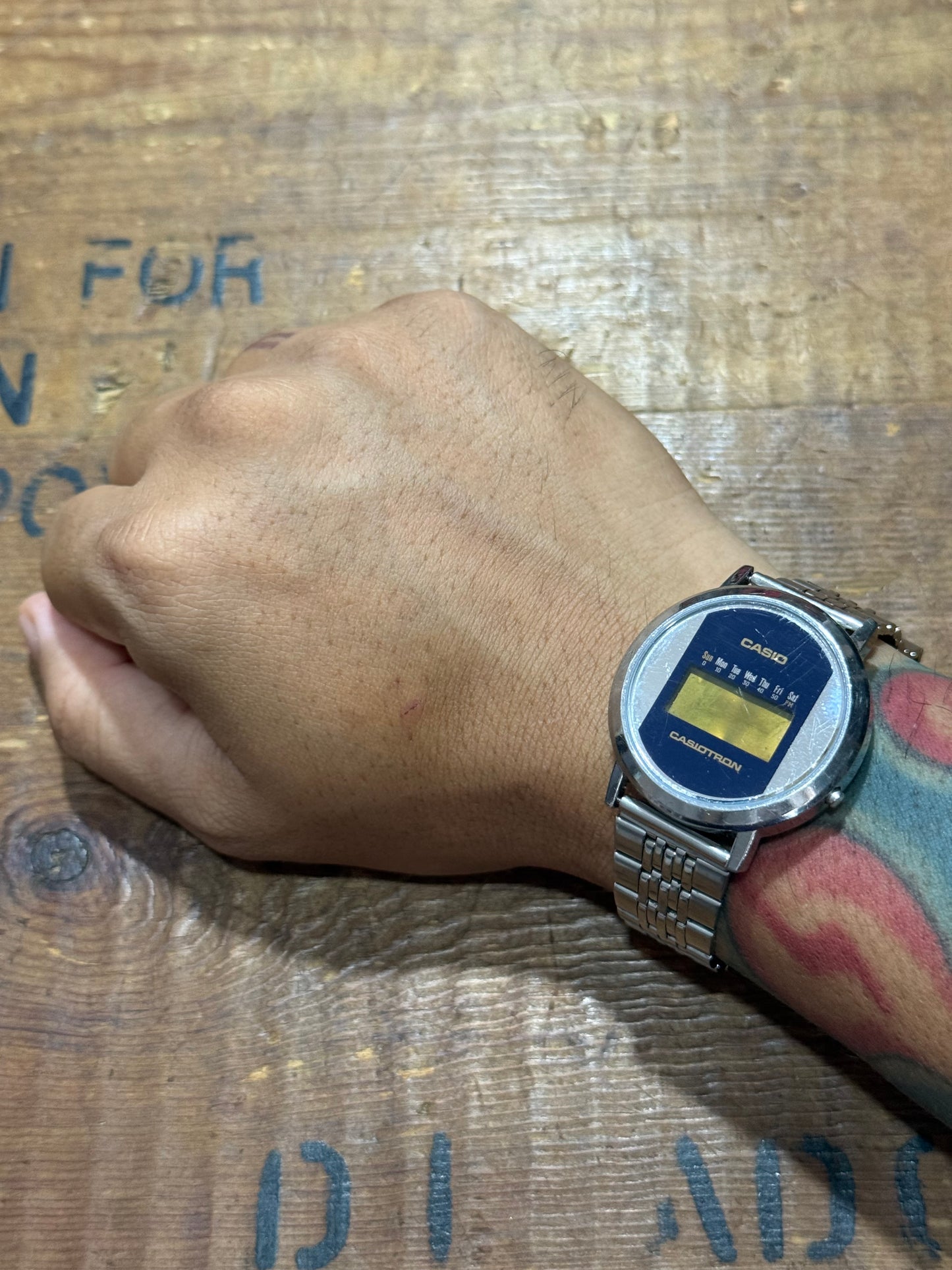 Vintage Casio R-12 Casiotron Japan Watch Junk Not Working For Parts