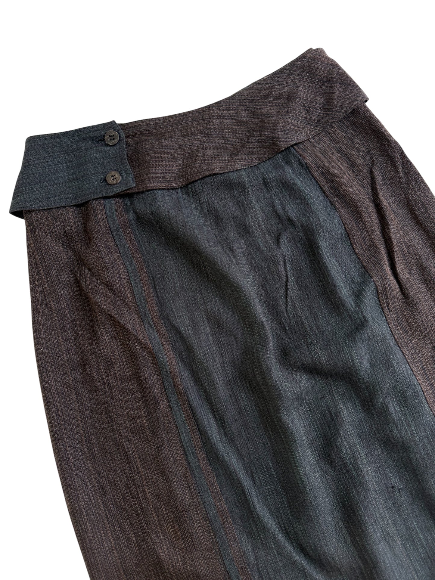 Jurgen Lehl Silk Cotton Panel Skirt Japanese Designer