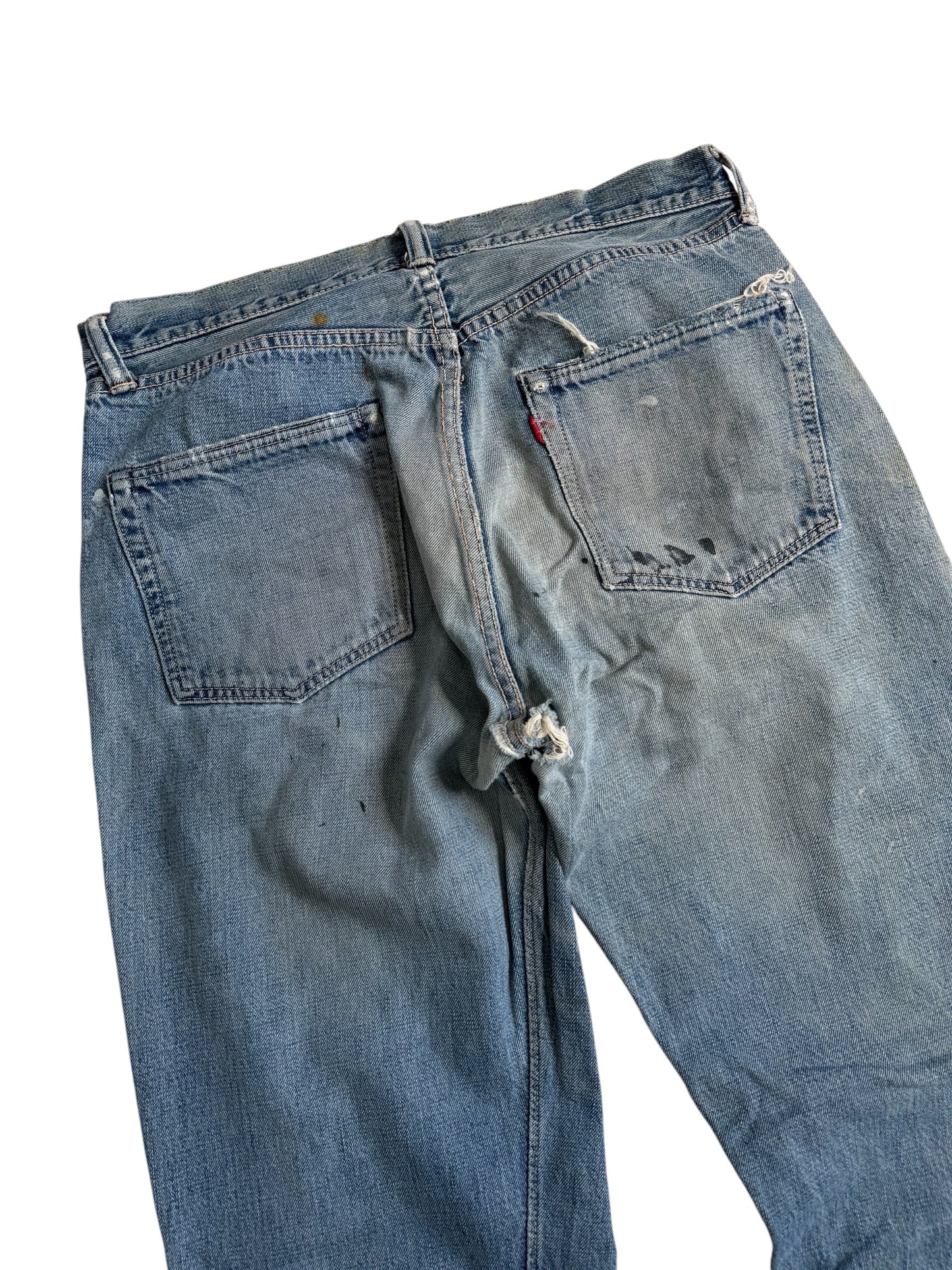 Vintage Warehouse & Co Selvedge Denim Distressed Jeans