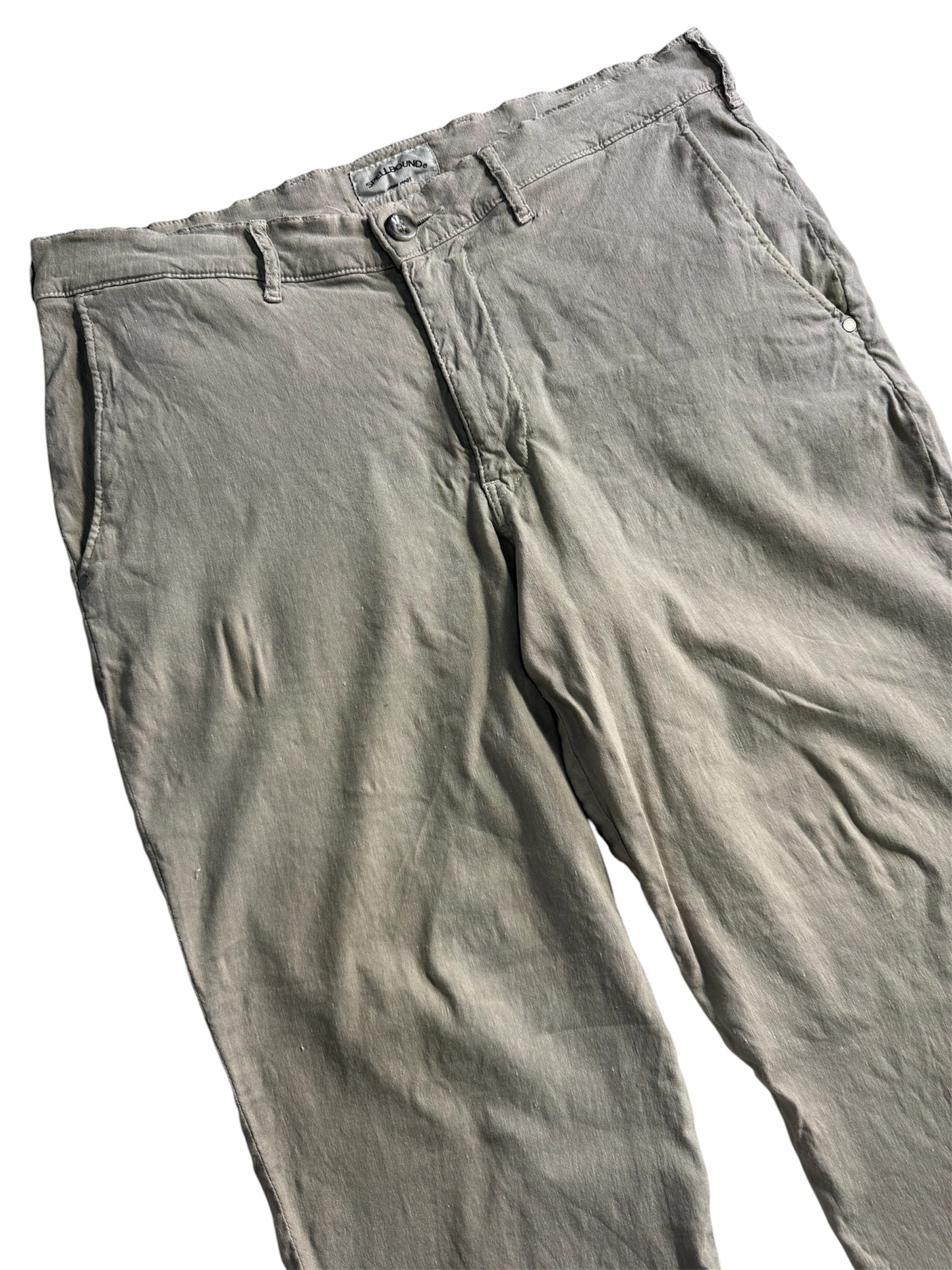Spellbound Japan Linen Rayon Work Pants Faded Grey