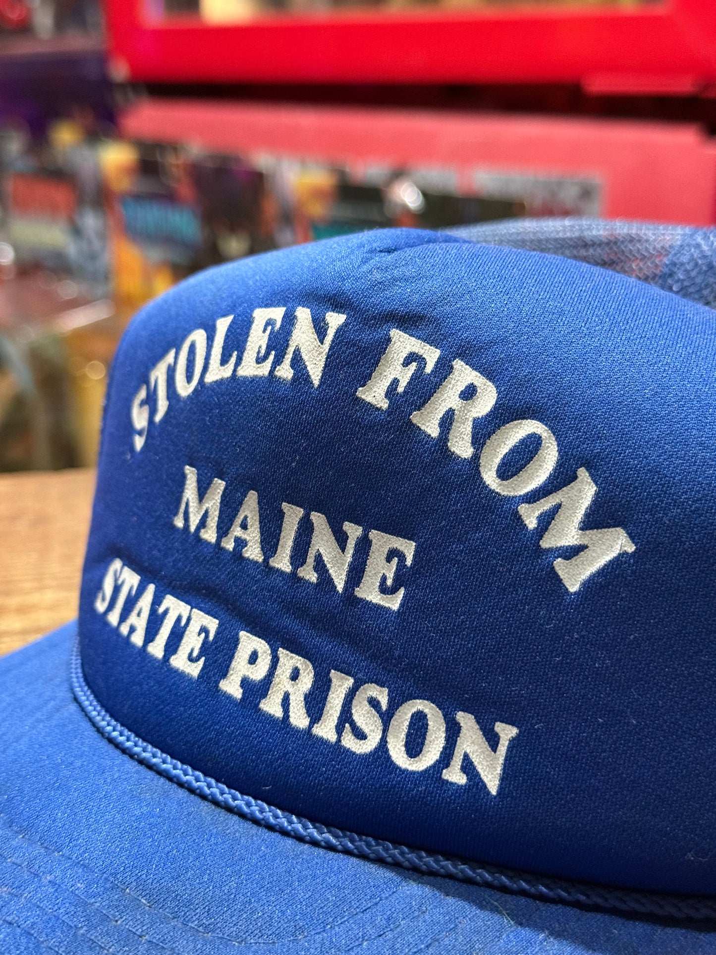 Vintage STOLEN FROM MAINE STATE PRISON Trucker Cap