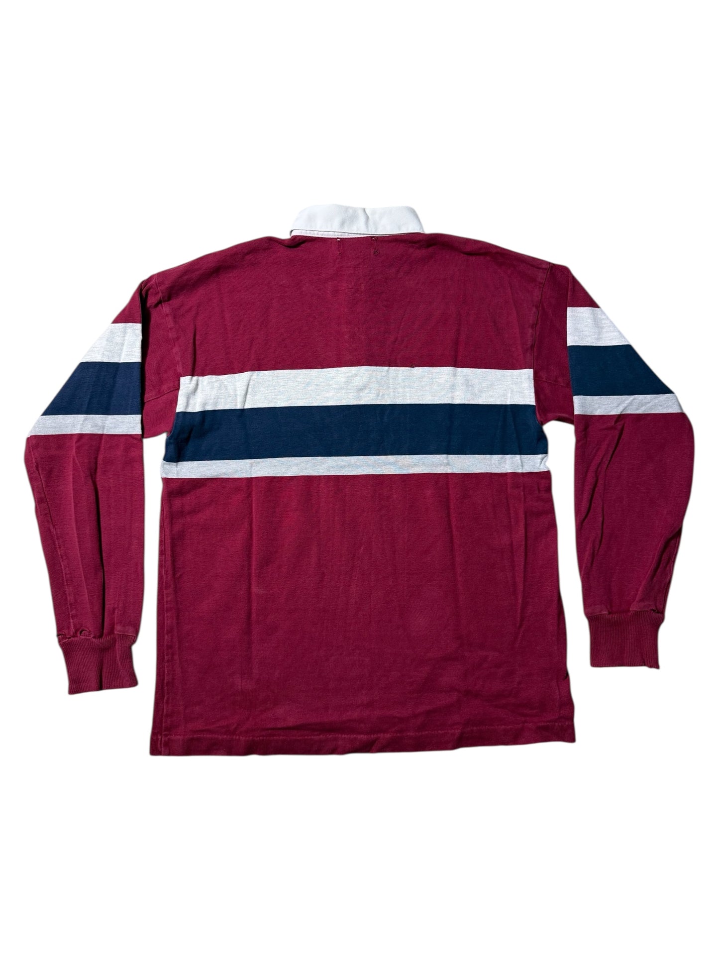 Vintage LL Bean USA Rugby Shirt Long Sleeve Stripe Made in USA