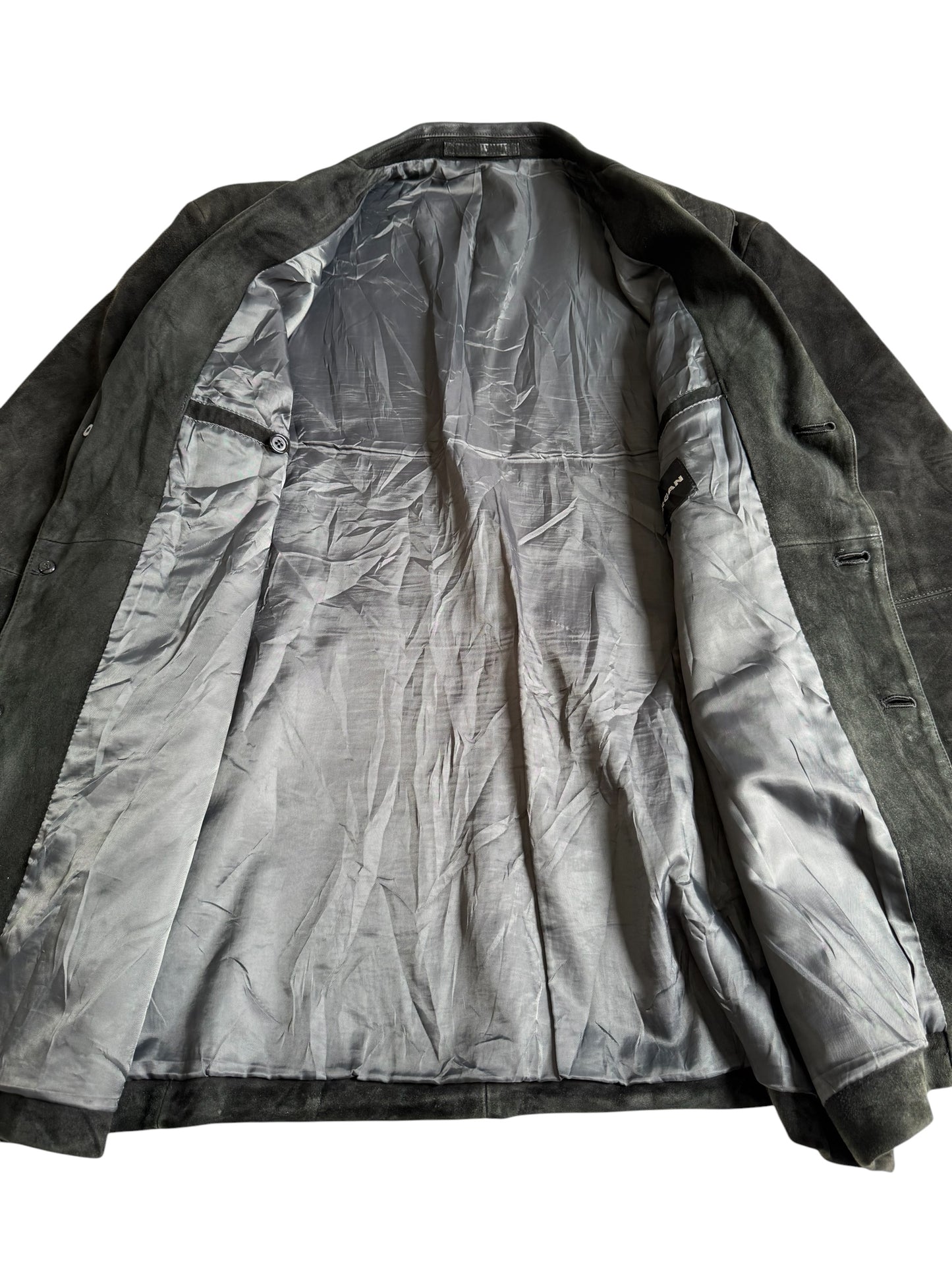Vintage J. Morgan Black Suede Leather Blazer Jacket
