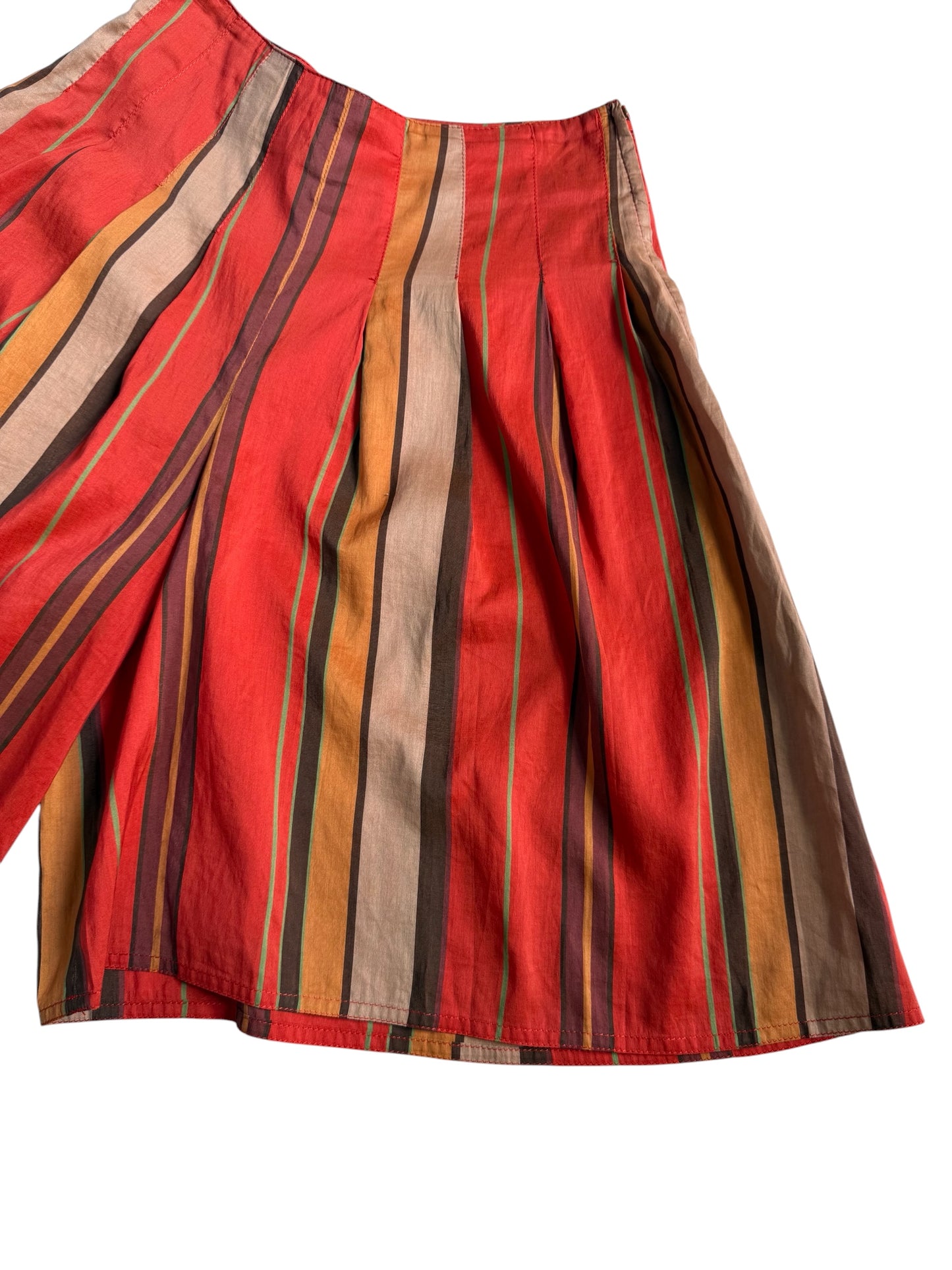 Vintage 1980s-90s MANI by Giorgio Armani Striped Pattern Poplin Shorts