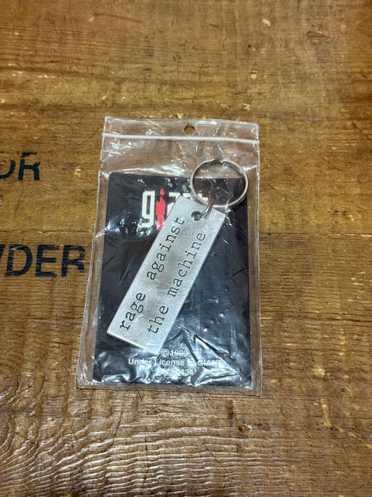 Vintage 1999 Rage Against The Machine Metal Keychain