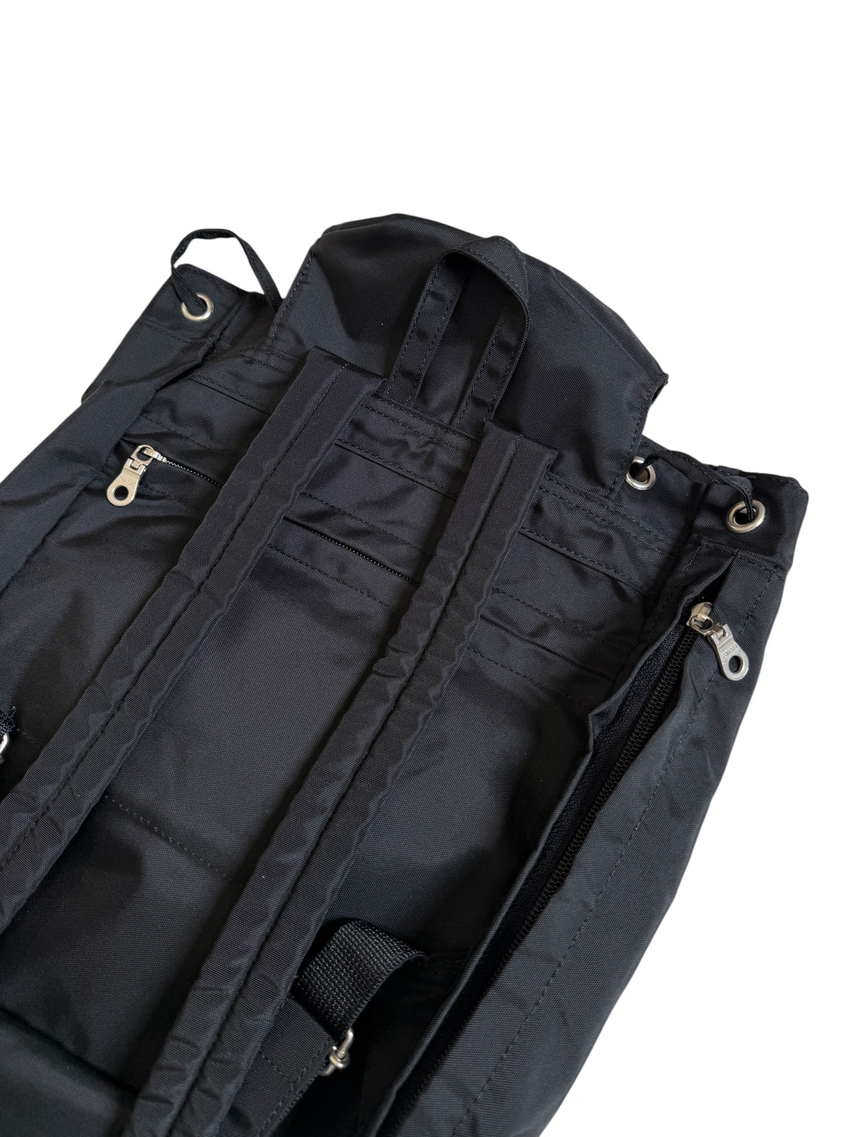 Vintage Y’SACCS Yohji Yamamoto Black Nylon Multi Pocket Backpack
