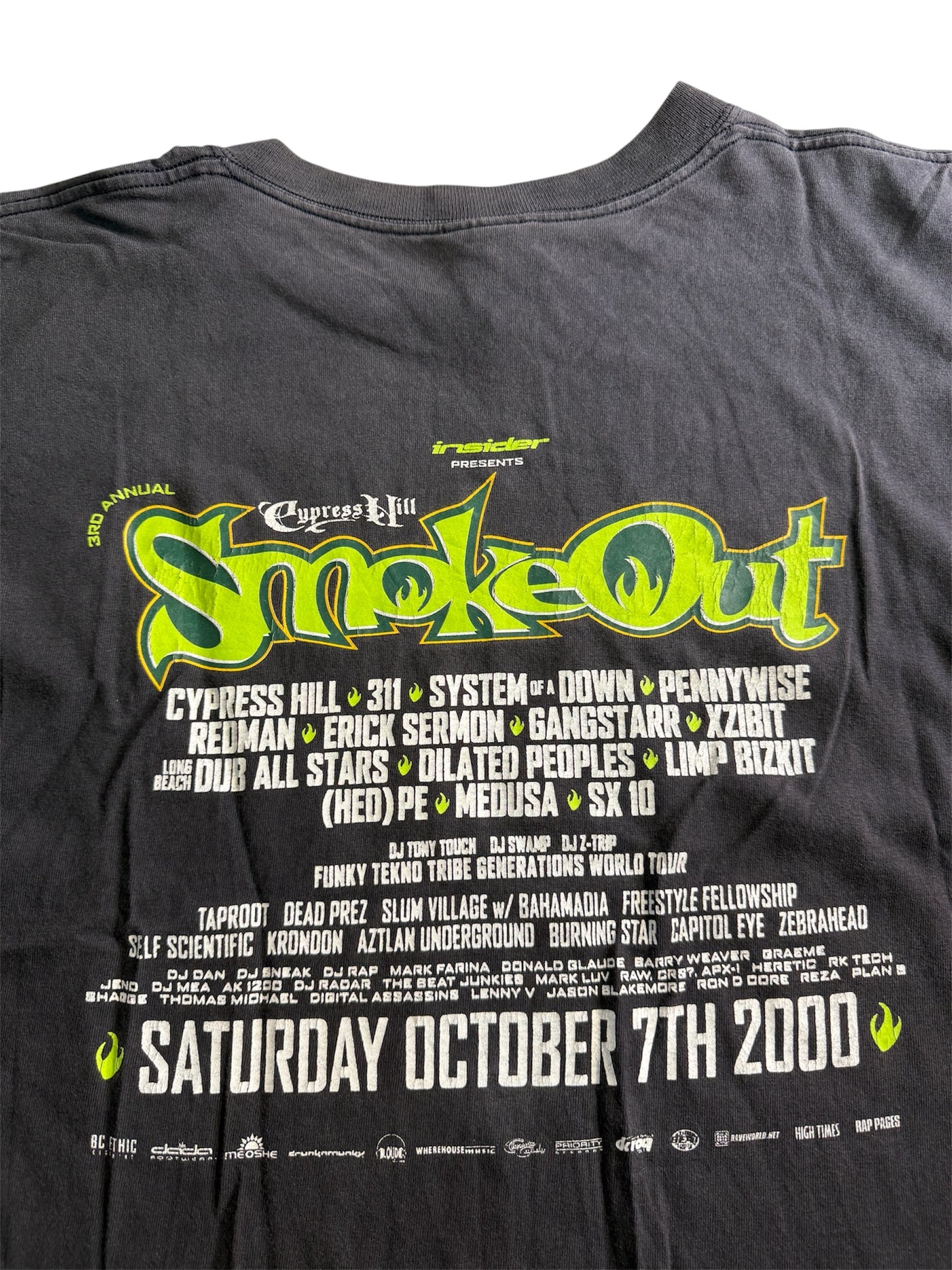 Vintage Drunknmunky Cypress Hill Smoke Out Festival 2000s Tshirt