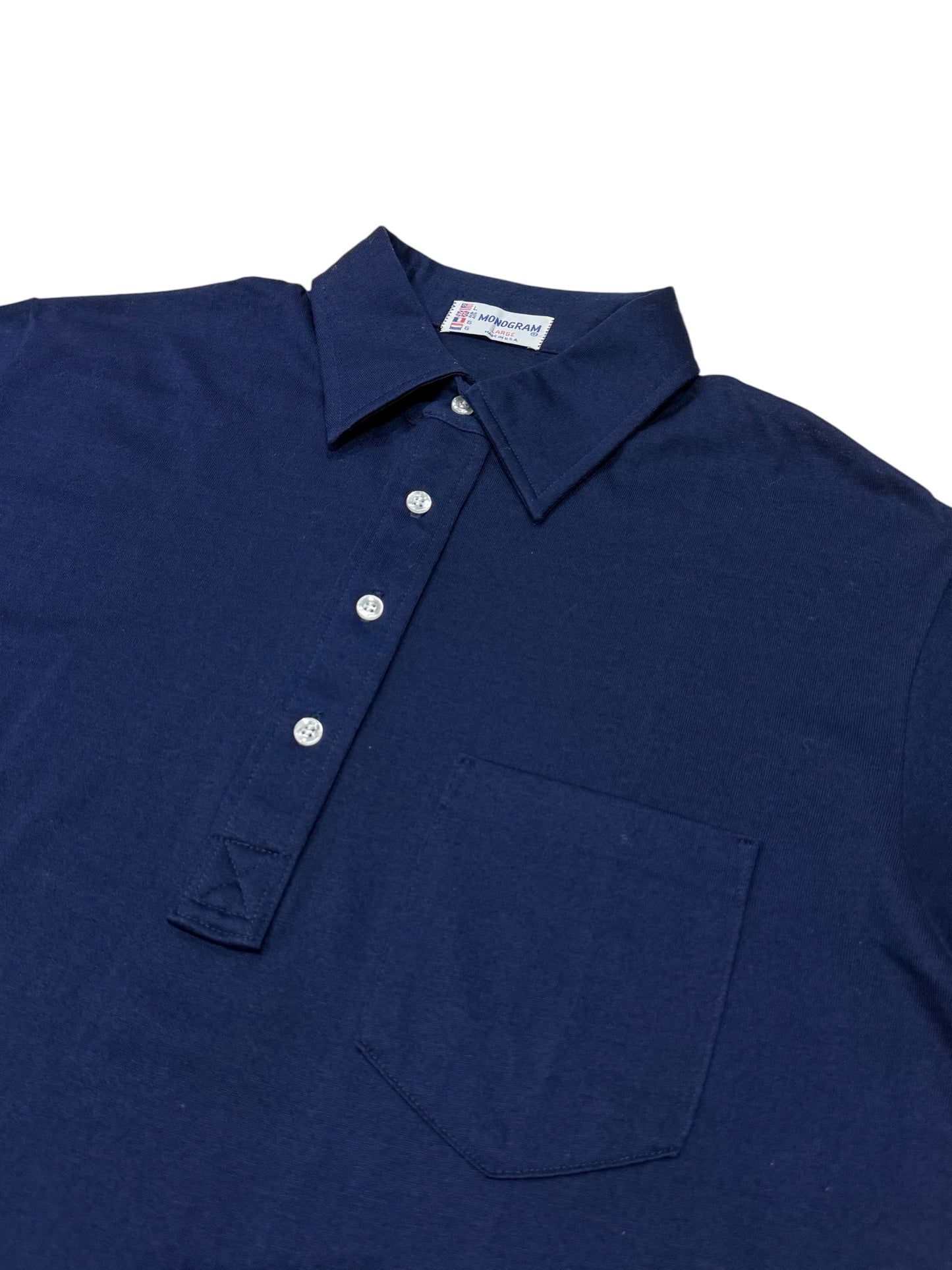 Vintage Monogram Polo Pocket Tee Made In Usa