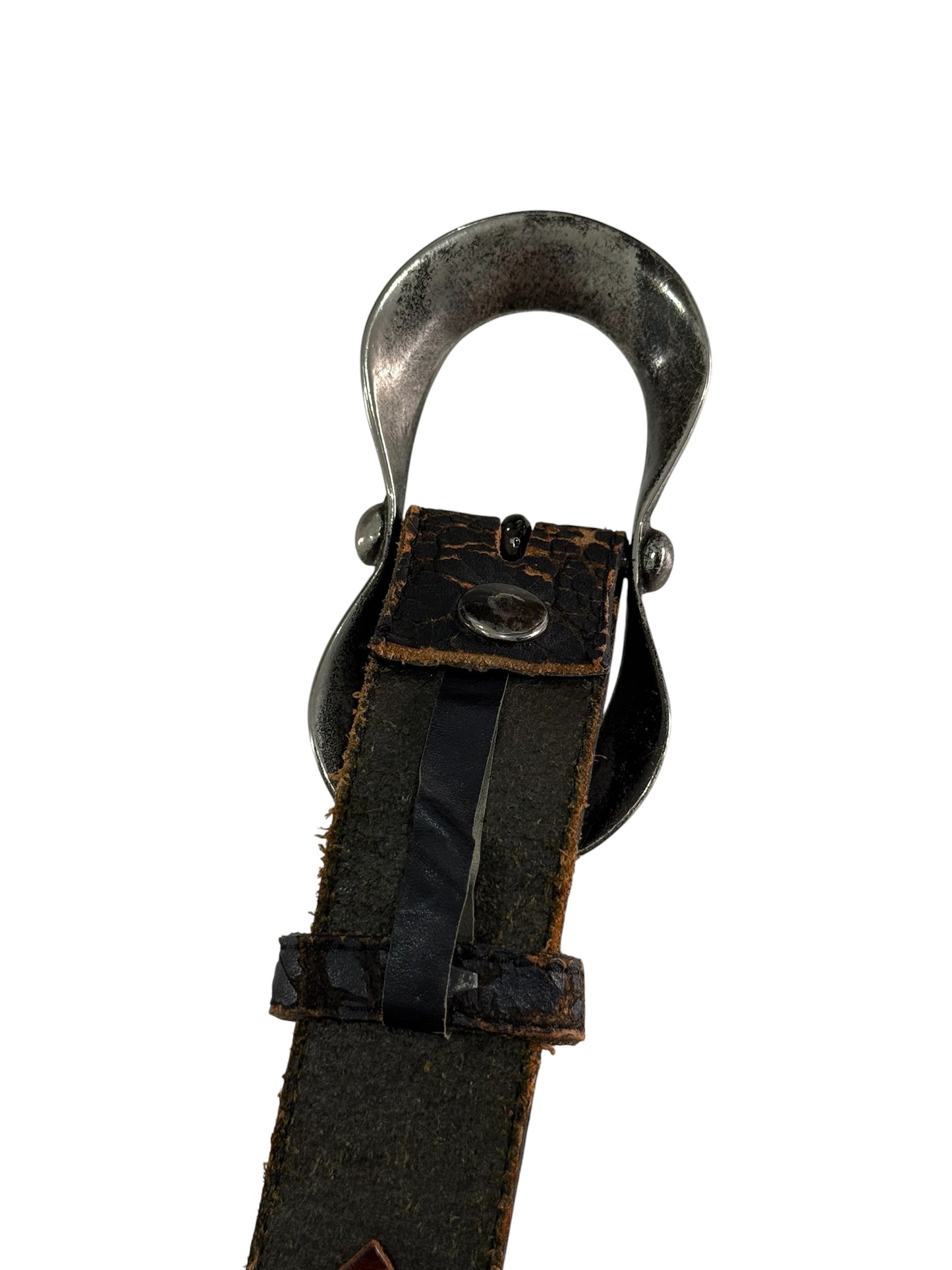 Vintage Morgan Homme Distressed Leather Belt