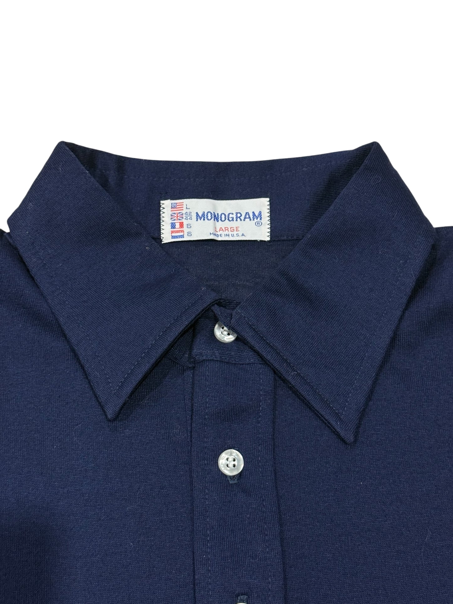 Vintage Monogram Polo Pocket Tee Made In Usa
