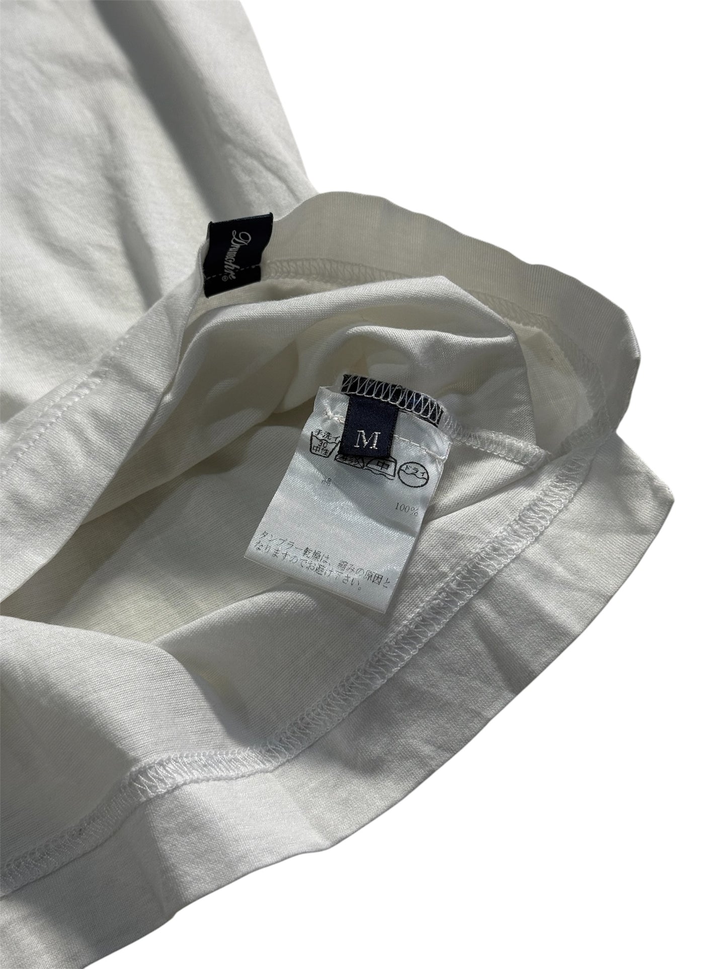 Drumohr Pocket Tshirt White Minimal Made in Italy