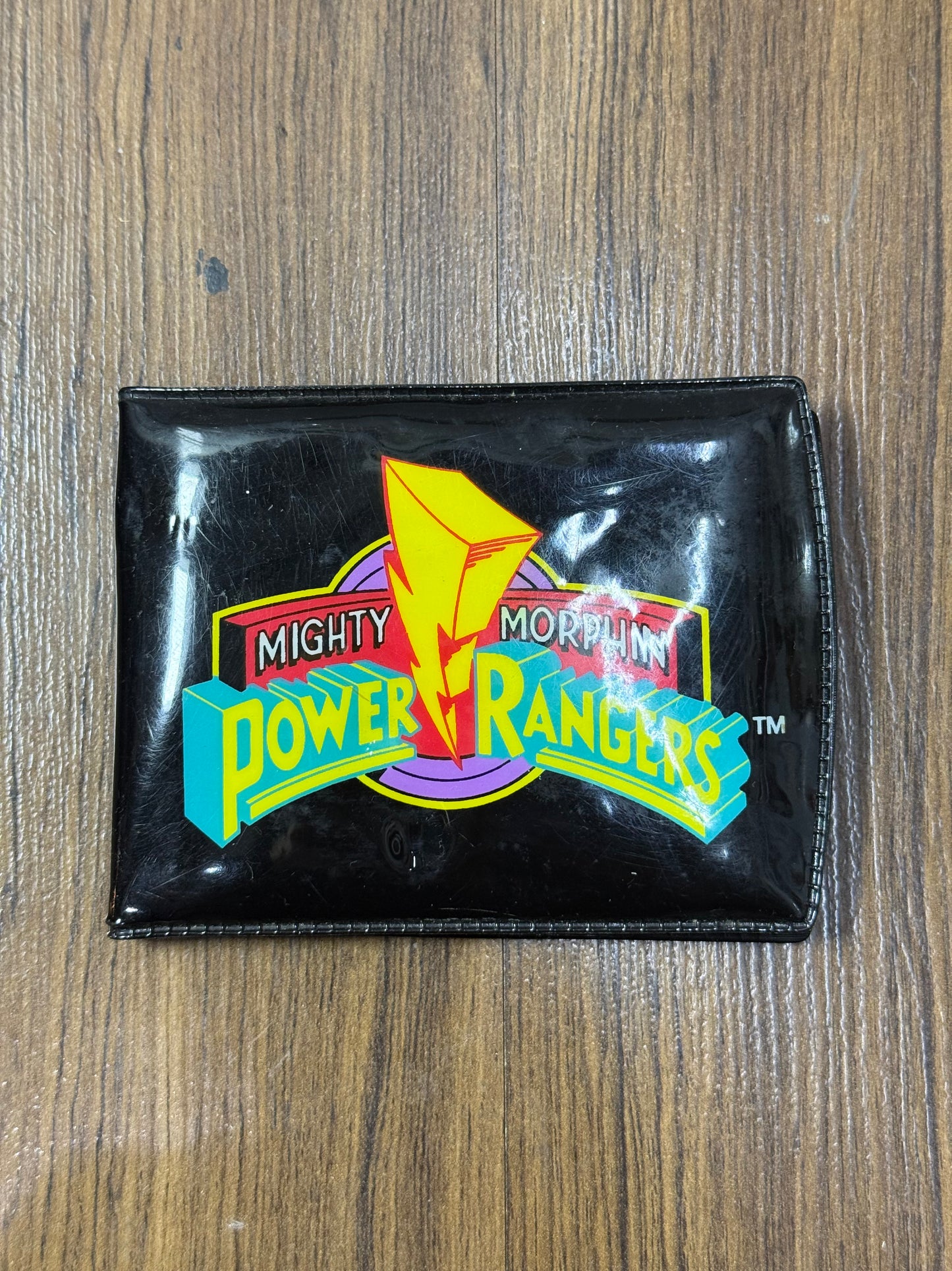 Vintage 1993 Mighty Morphin Power Rangers Wallet Saban Black PVC