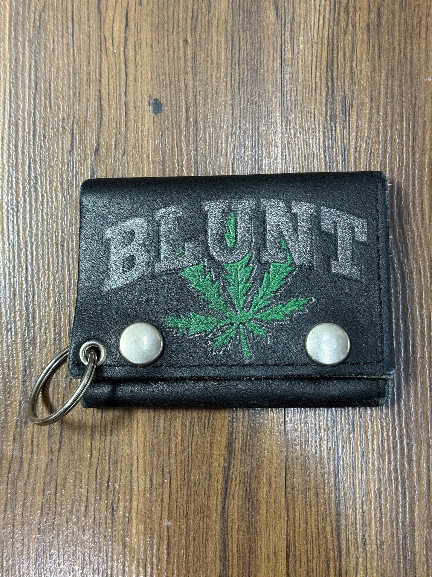Vintage Blunt Genuine Leather Wallet Made In Usa
