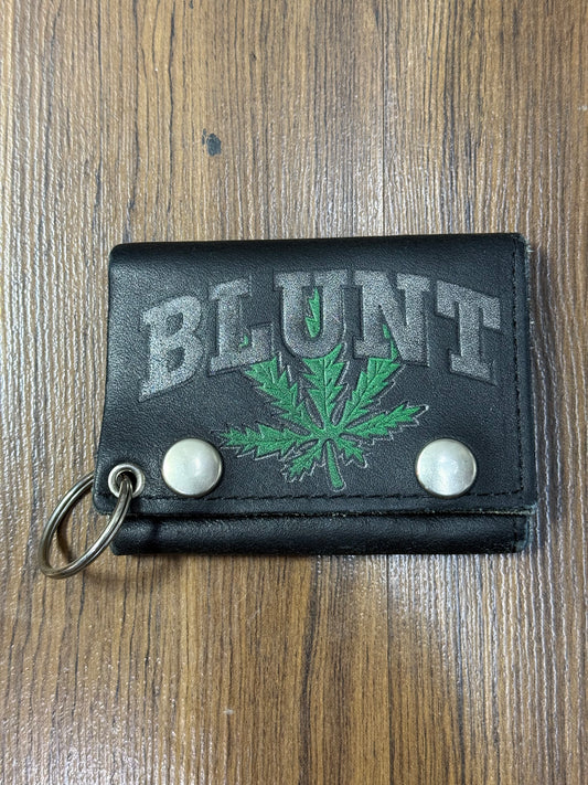 Vintage Blunt Genuine Leather Wallet Made In Usa