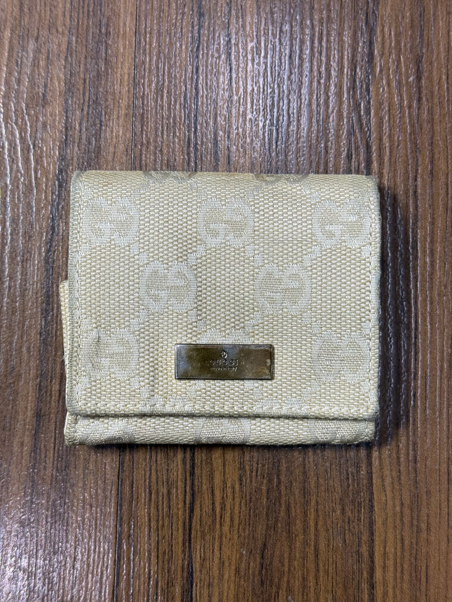 Vintage GUCCI GG Canvas Mini Wallet Coin Purse Made in Italy