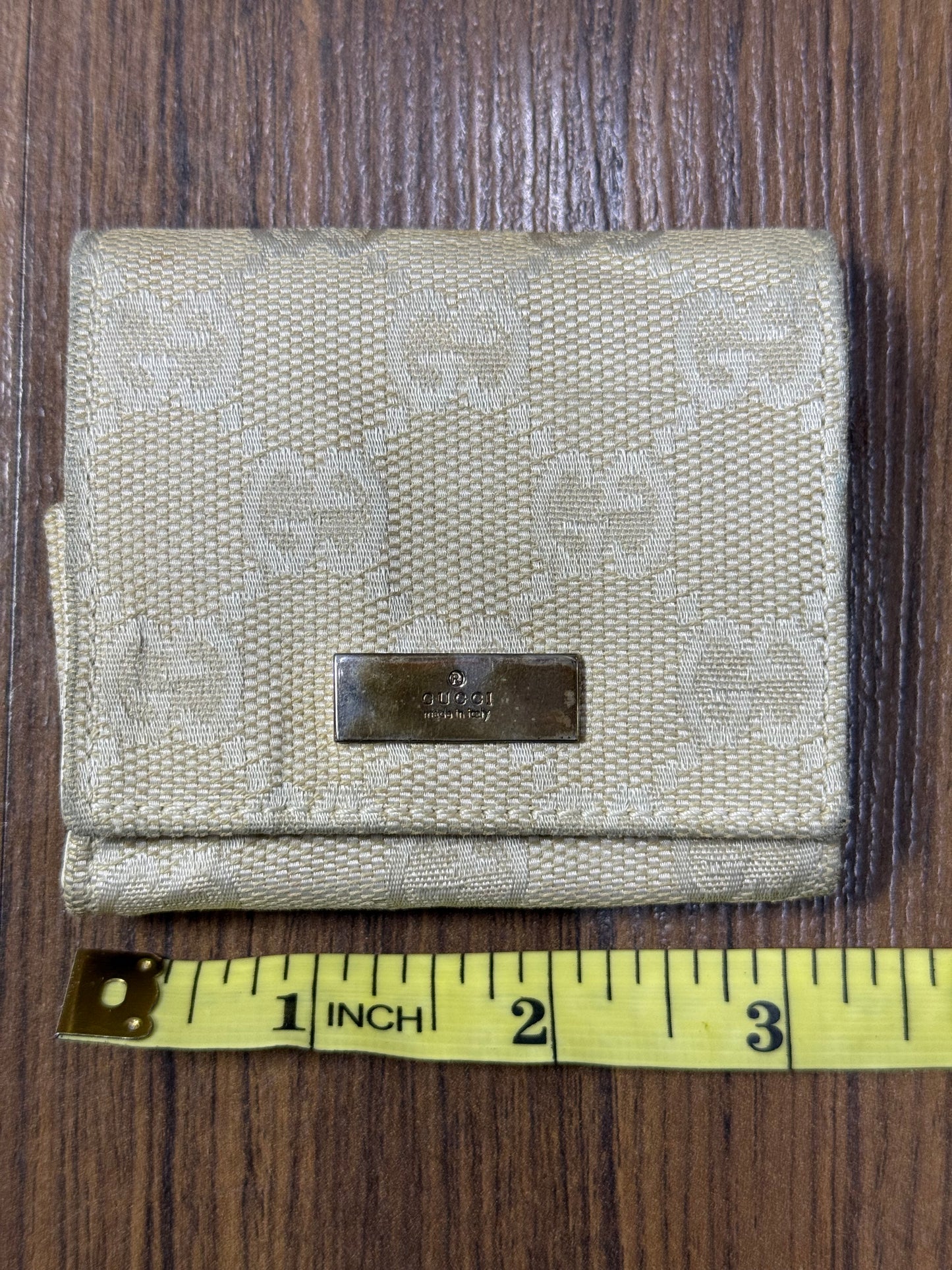 Vintage GUCCI GG Canvas Mini Wallet Coin Purse Made in Italy