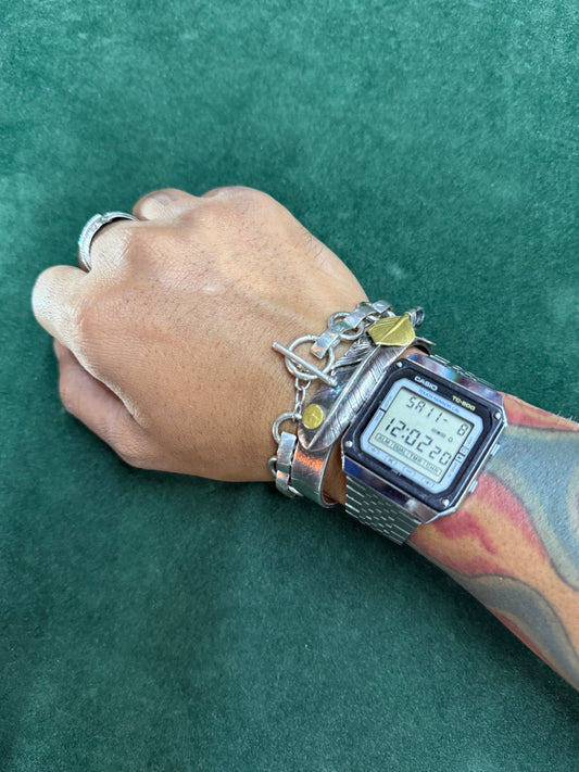 Vintage Casio TC-500 Touch Sensor Cal Japan DU Digital Calculator Watch 1980s
