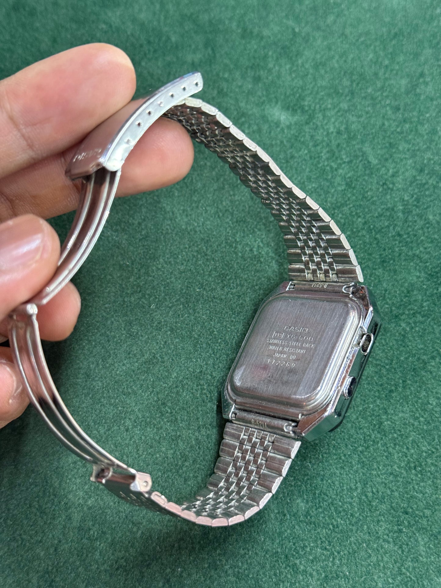 Vintage Casio TC-500 Touch Sensor Cal Japan DU Digital Calculator Watch 1980s