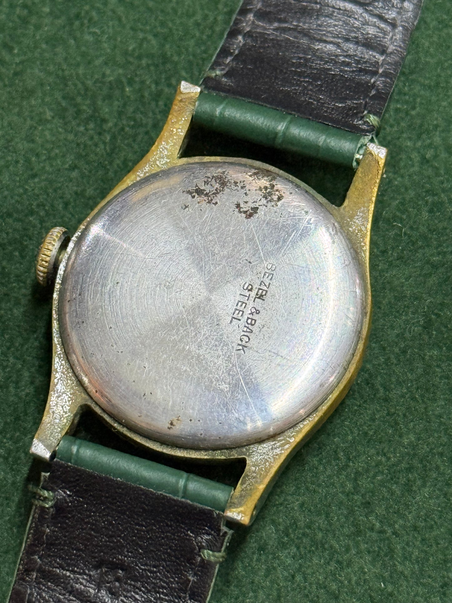 Vintage 1940s-50s Chronometer Crown Manual Wind Watch Sub-Seconds