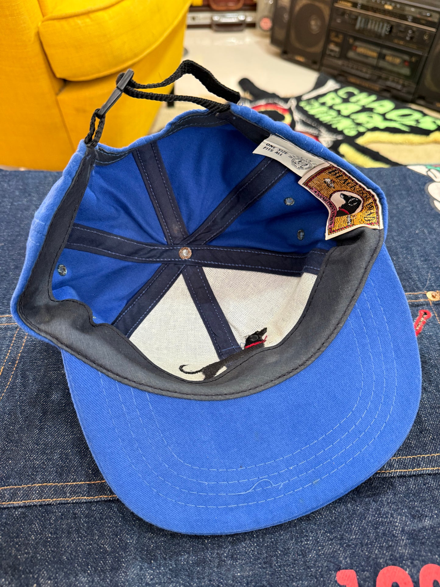 Vintage Black Dog Brand Made In Usa Cap