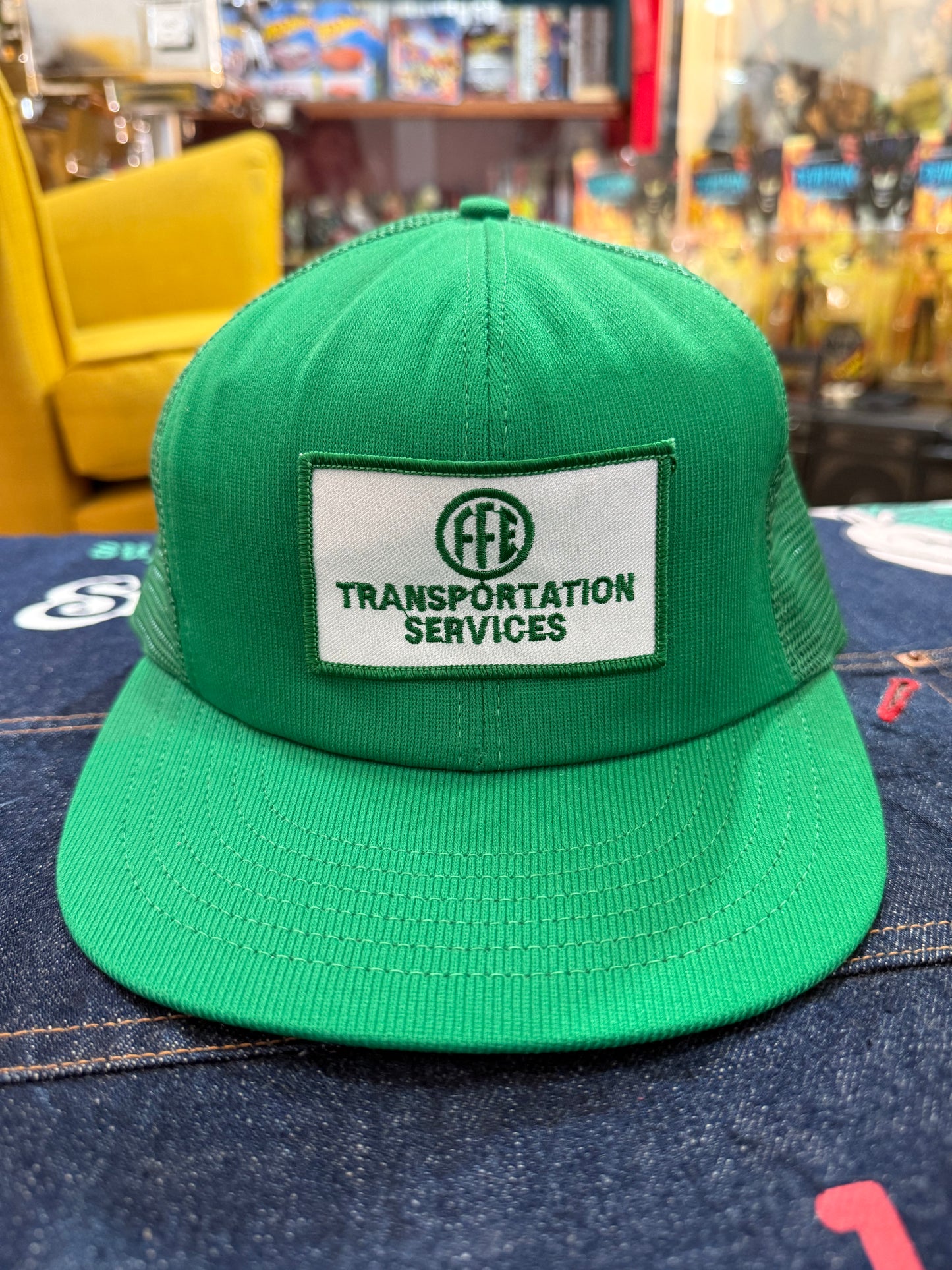 Vintage FFE Transportation Services Trucker Cap Made In Usa