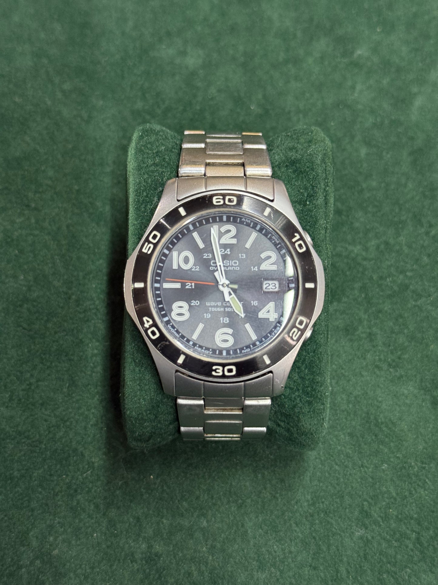 Vintage Casio Overland OVW-110 Wave Ceptor Tough Solar Watch