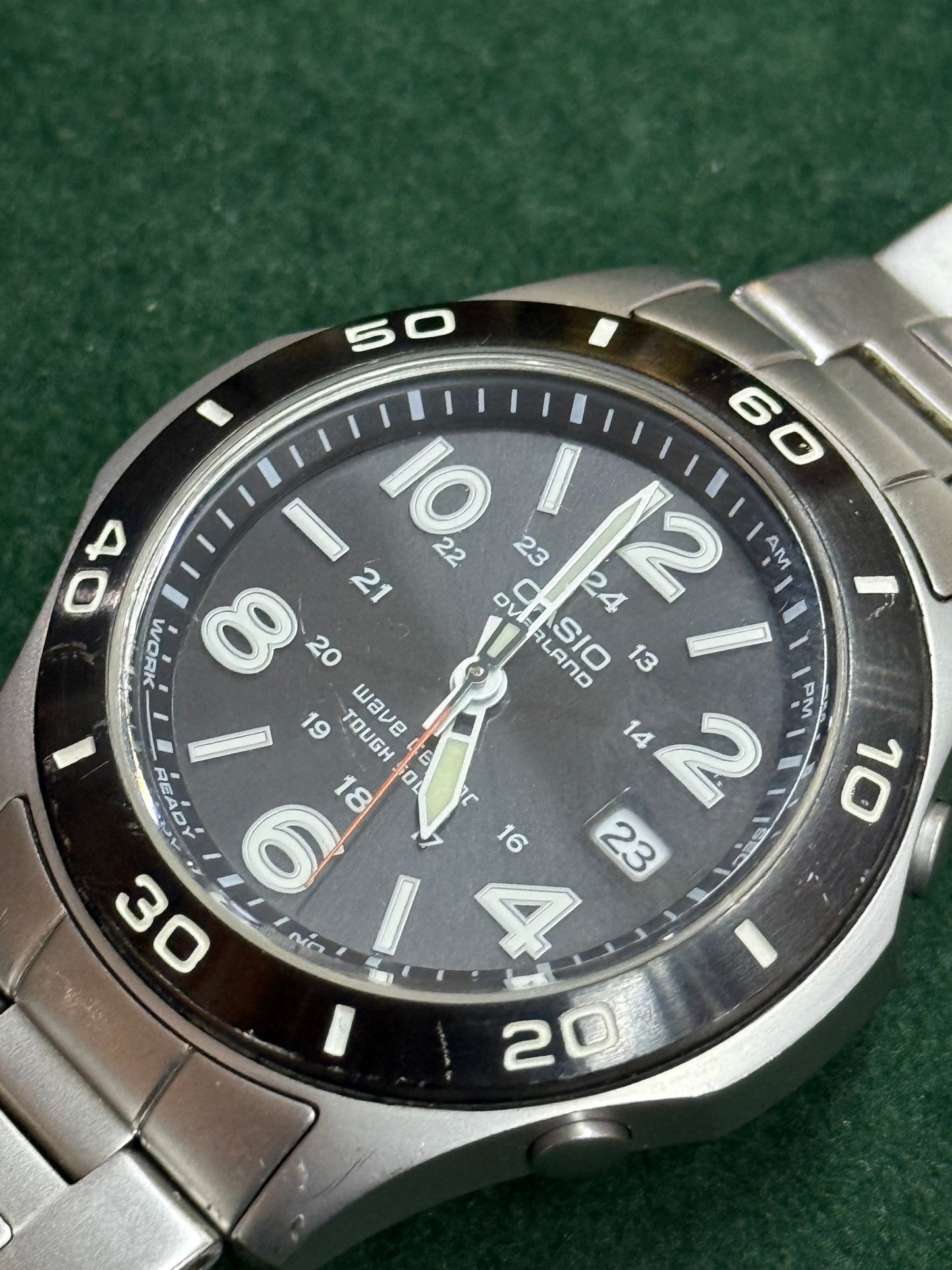 Vintage Casio Overland OVW-110 Wave Ceptor Tough Solar Watch