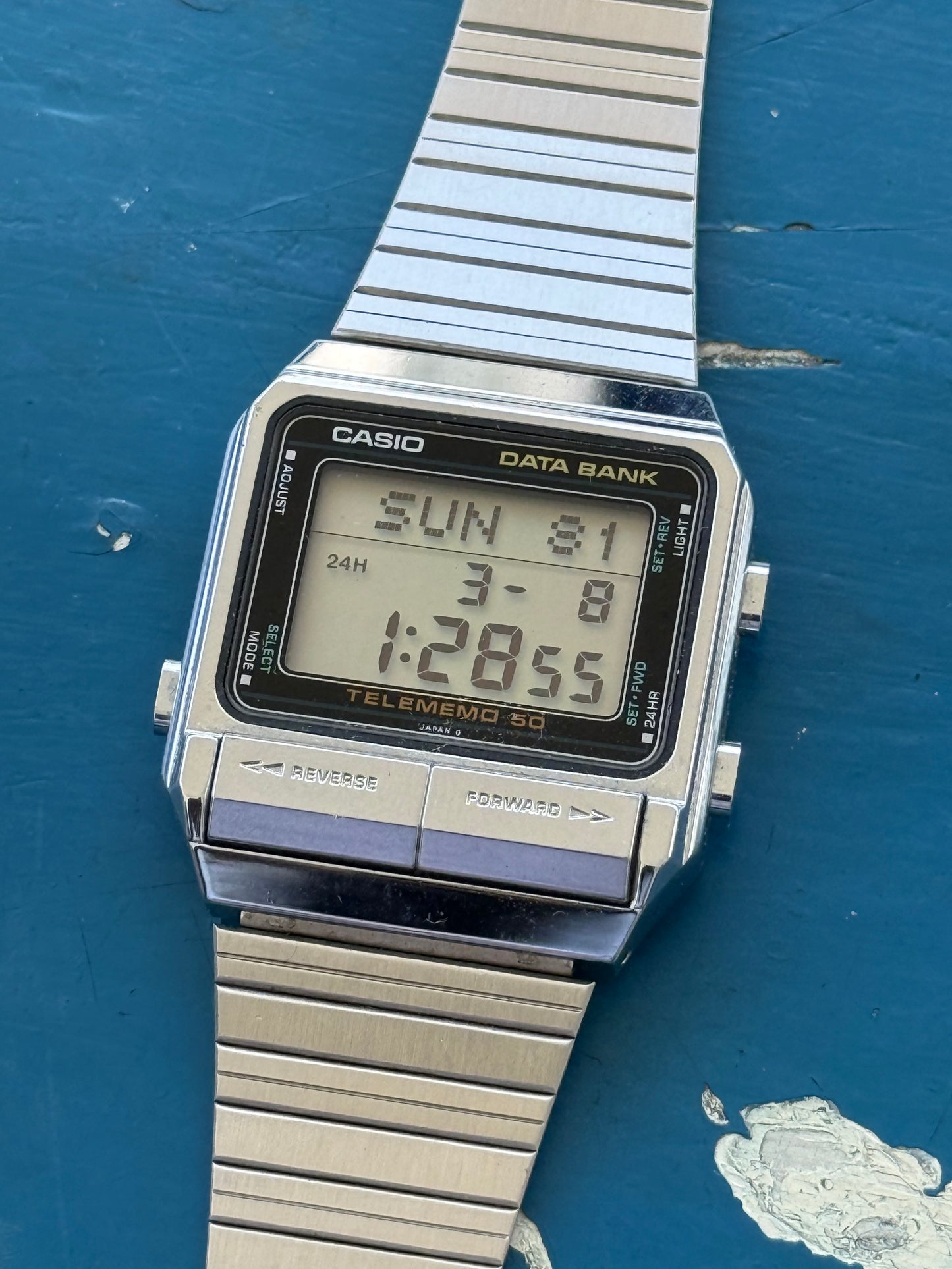 Vintage 80s Casio Data Bank DB-500 Digital Watch