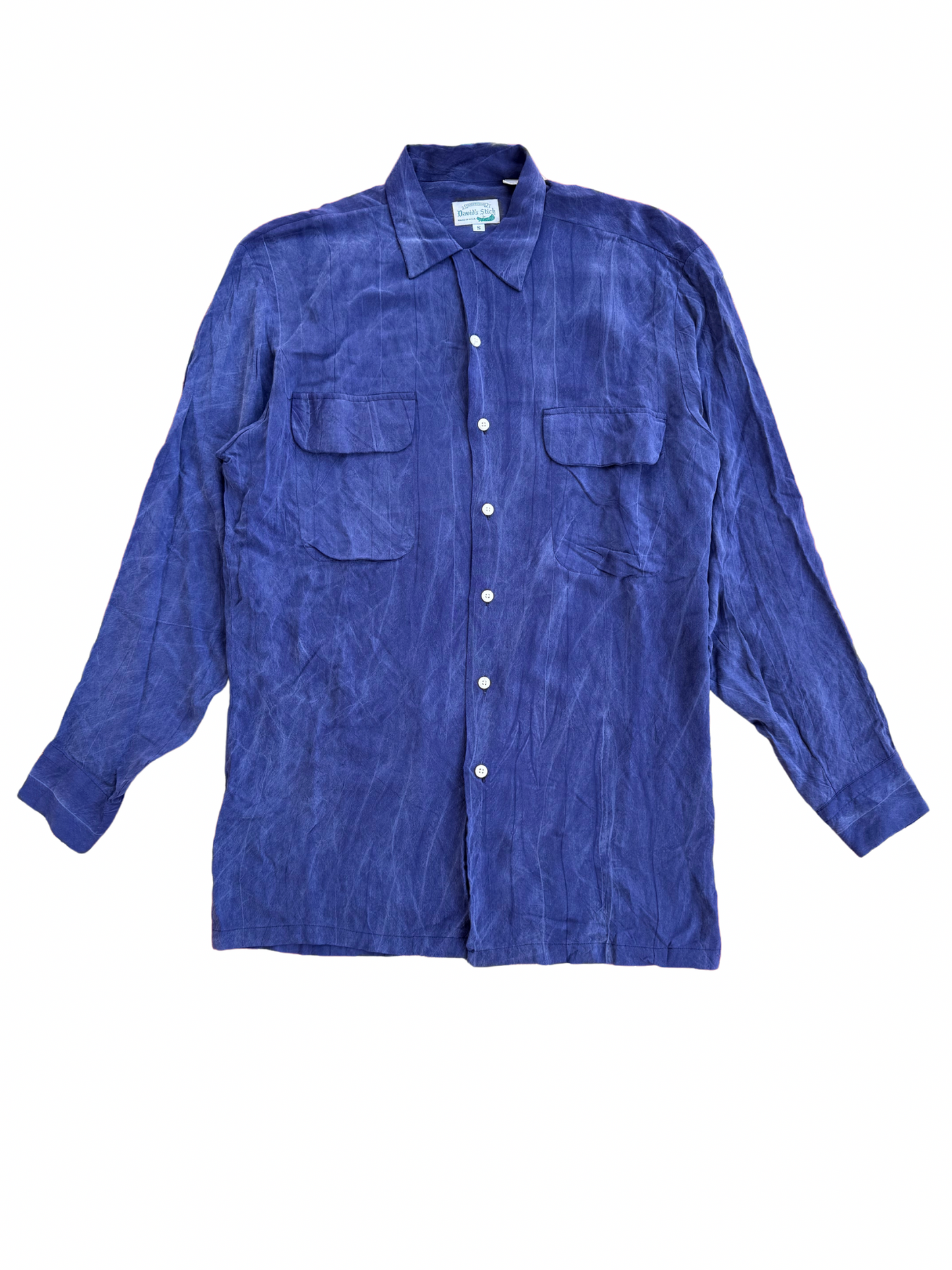 Vintage 1980s David’s Stitch Rayon Western Shirt