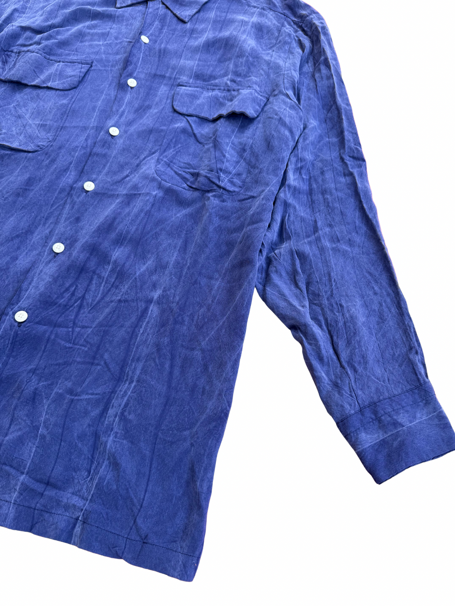 Vintage 1980s David’s Stitch Rayon Western Shirt