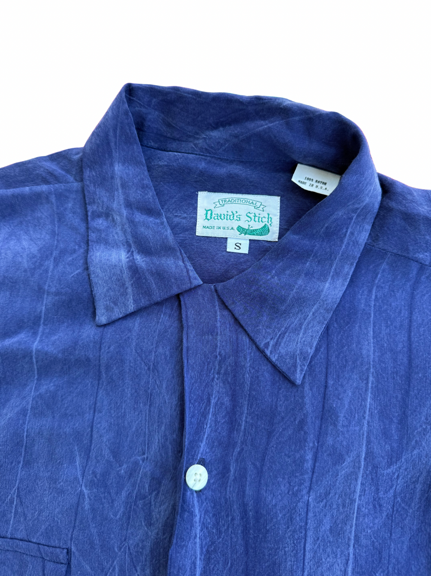 Vintage 1980s David’s Stitch Rayon Western Shirt