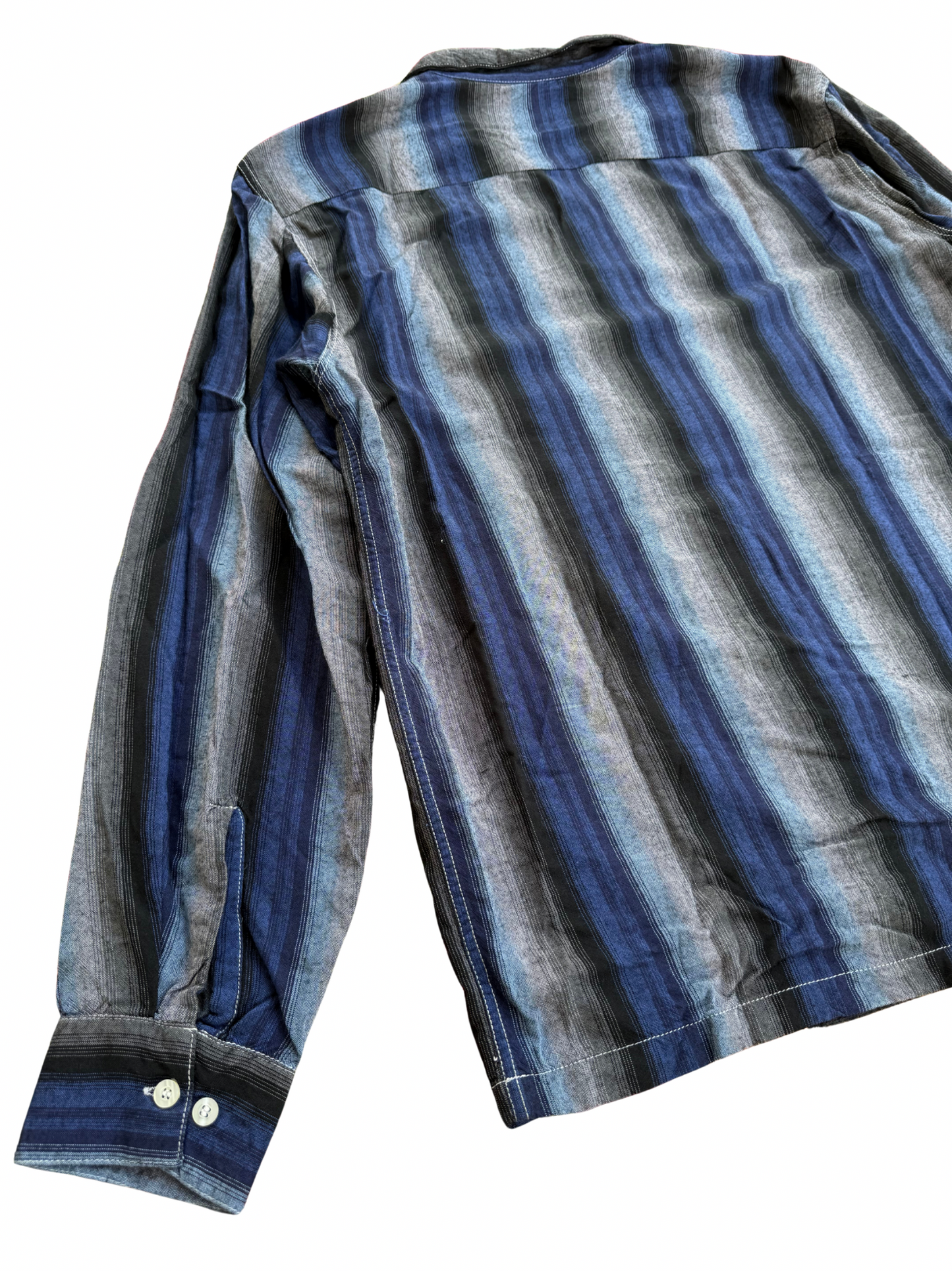 Vintage 1960s Penney’s Towncraft Shadow Stripe Rayon Shirt