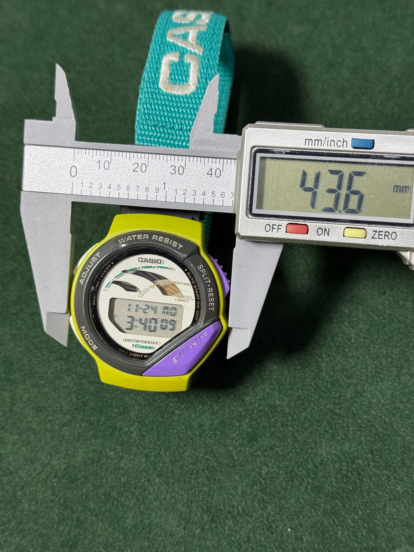 Vintage Casio SKX-1110 Retro Yellow/Purple