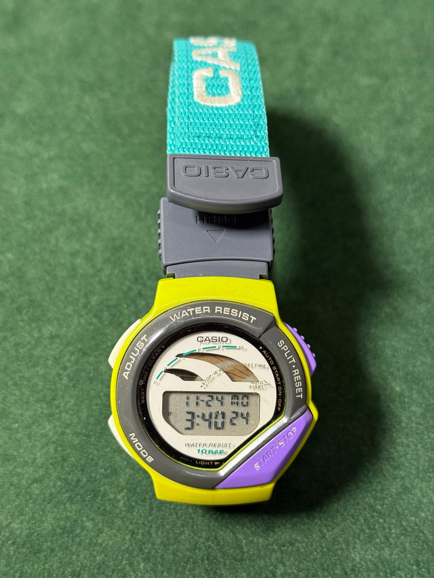 Vintage Casio SKX-1110 Retro Yellow/Purple
