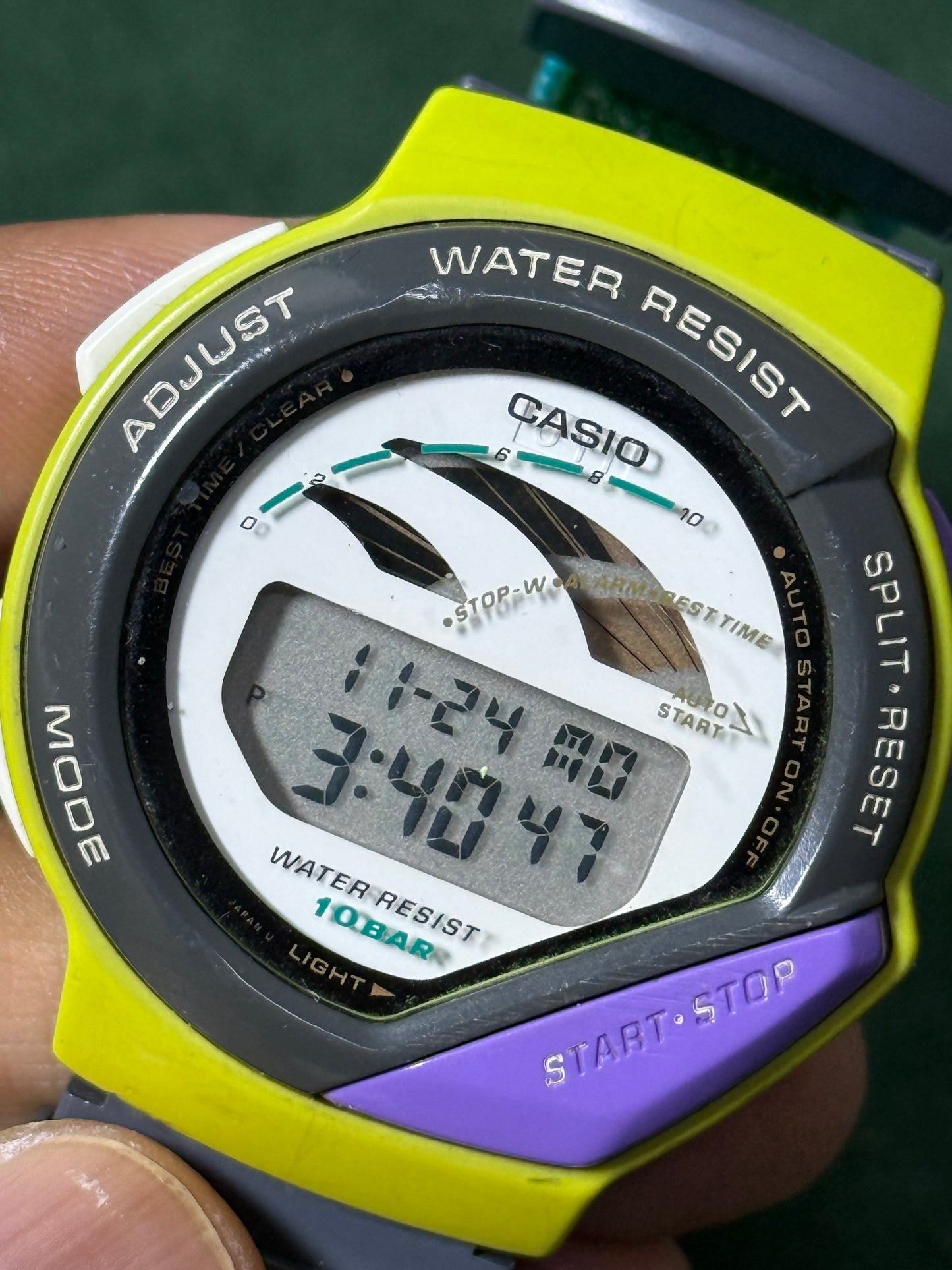 Vintage Casio SKX-1110 Retro Yellow/Purple