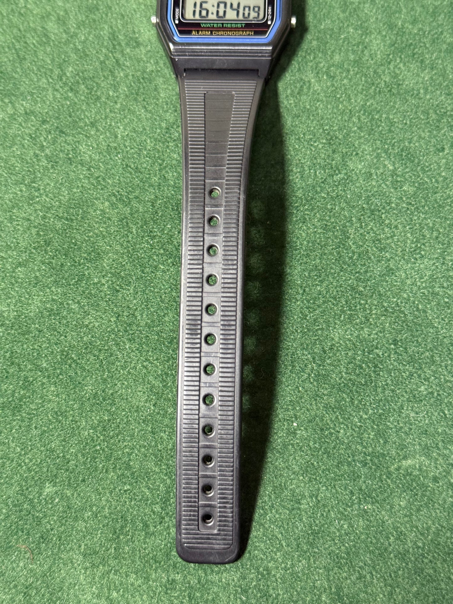 Vintage Casio F-84W Module 593 Black Resin