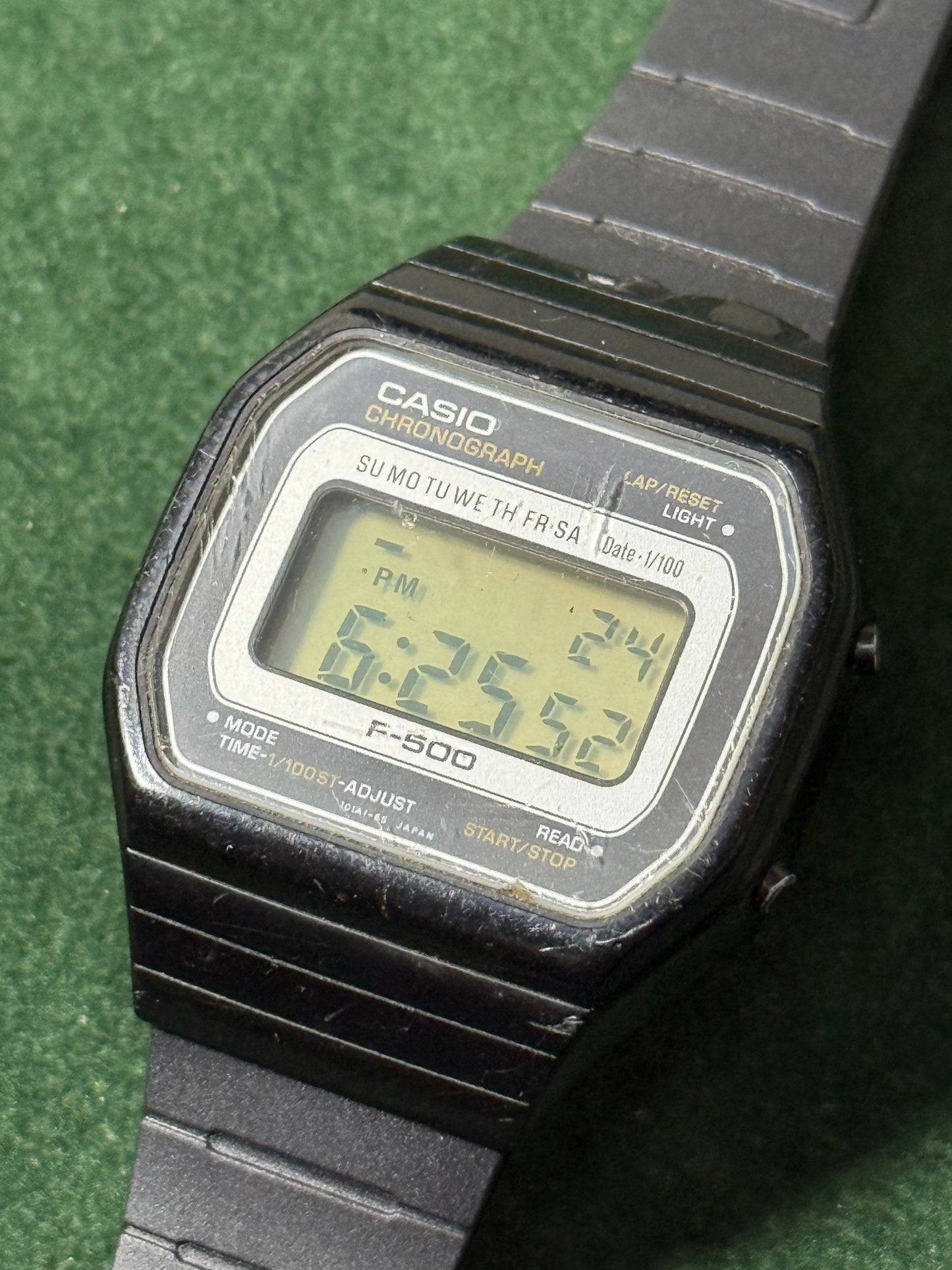 Vintage Casio F-500 Digital Watch 1980s Japan