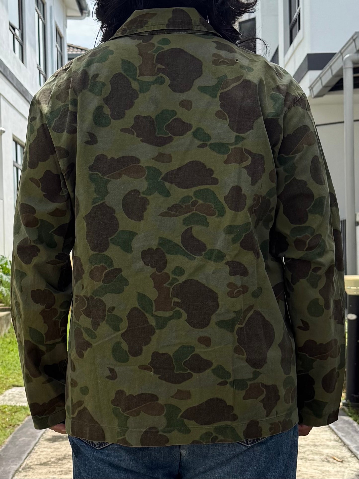 Vintage 1950s–60s Union Made ILGWU Frogskin Camo Hunting Jacket – USA Made