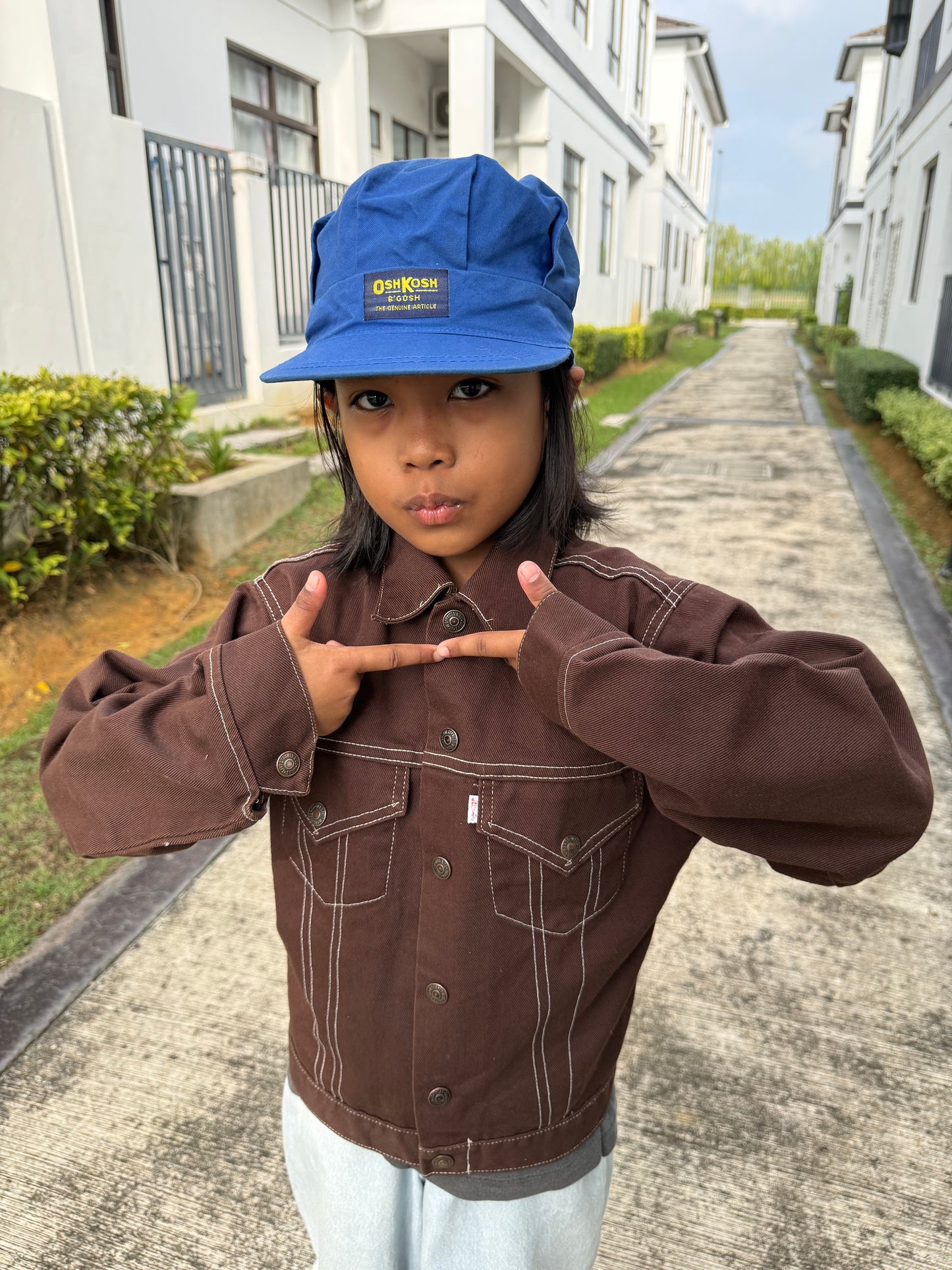 Vintage OshKosh B’Gosh Kids Work Cap Blue Made in USA