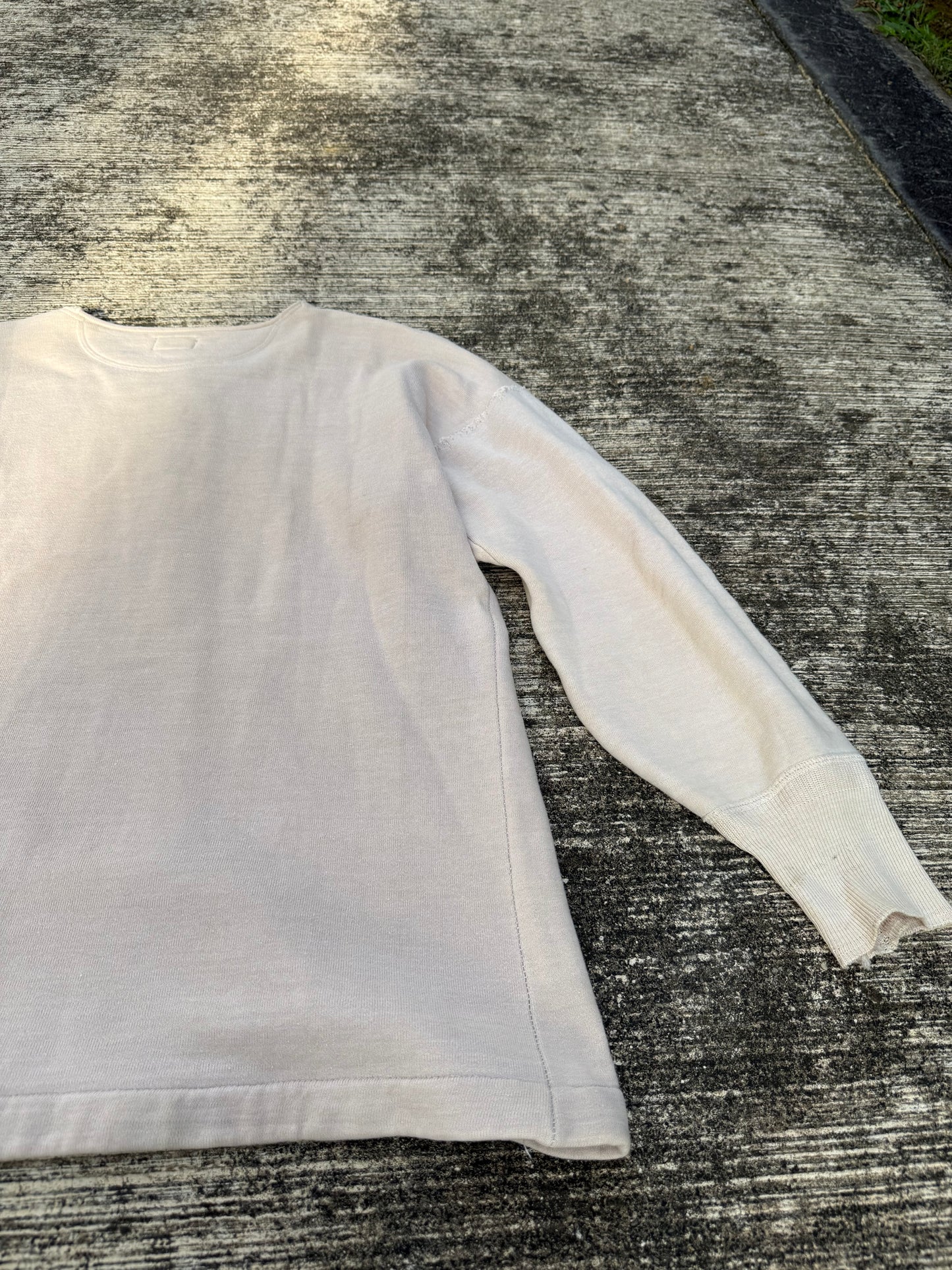 Vintage White Henley Shirt Mother of Pearl Buttons
