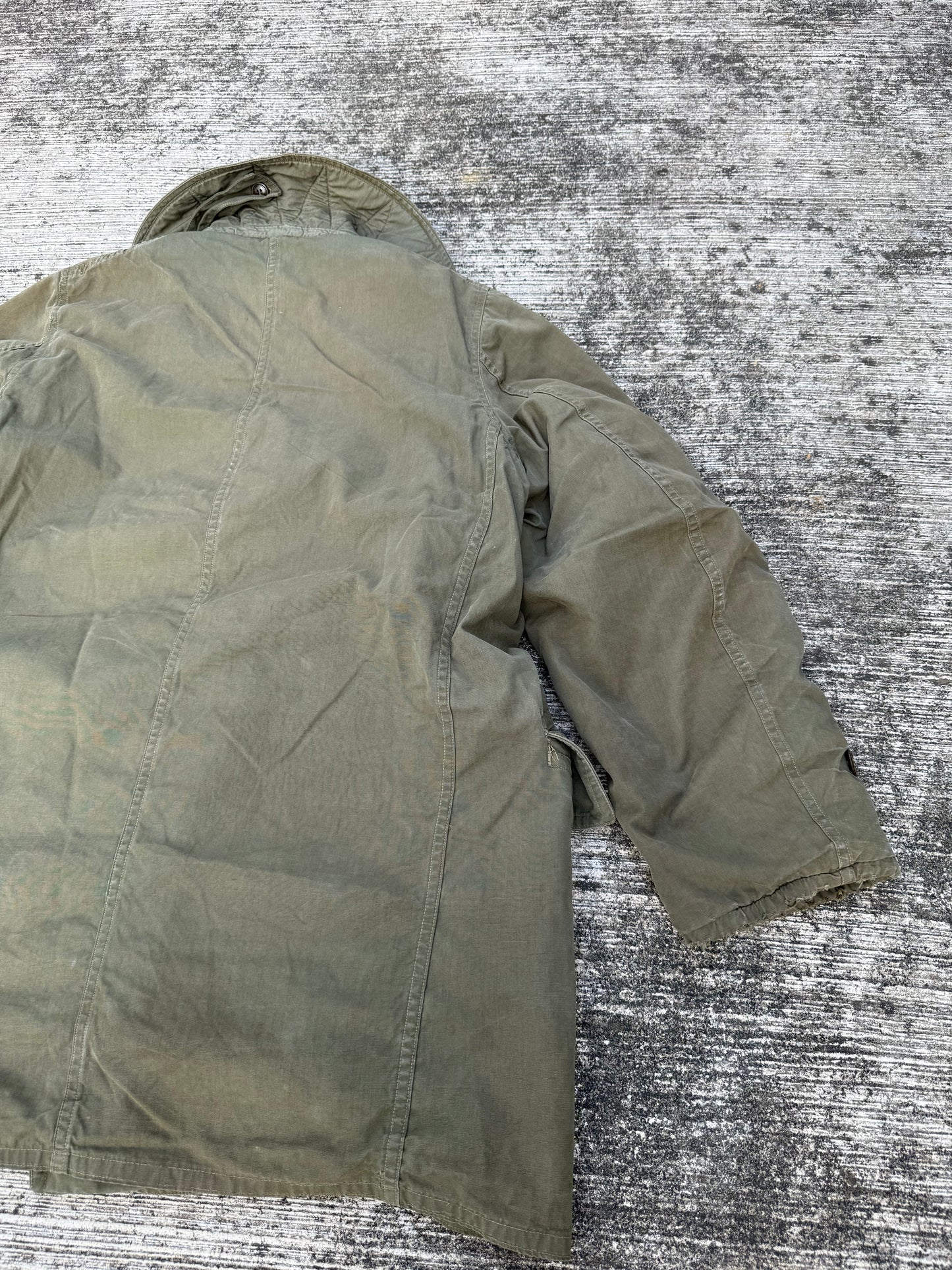 Vintage WWII US Army M-43 Field Jacket Parka Lined Olive Green