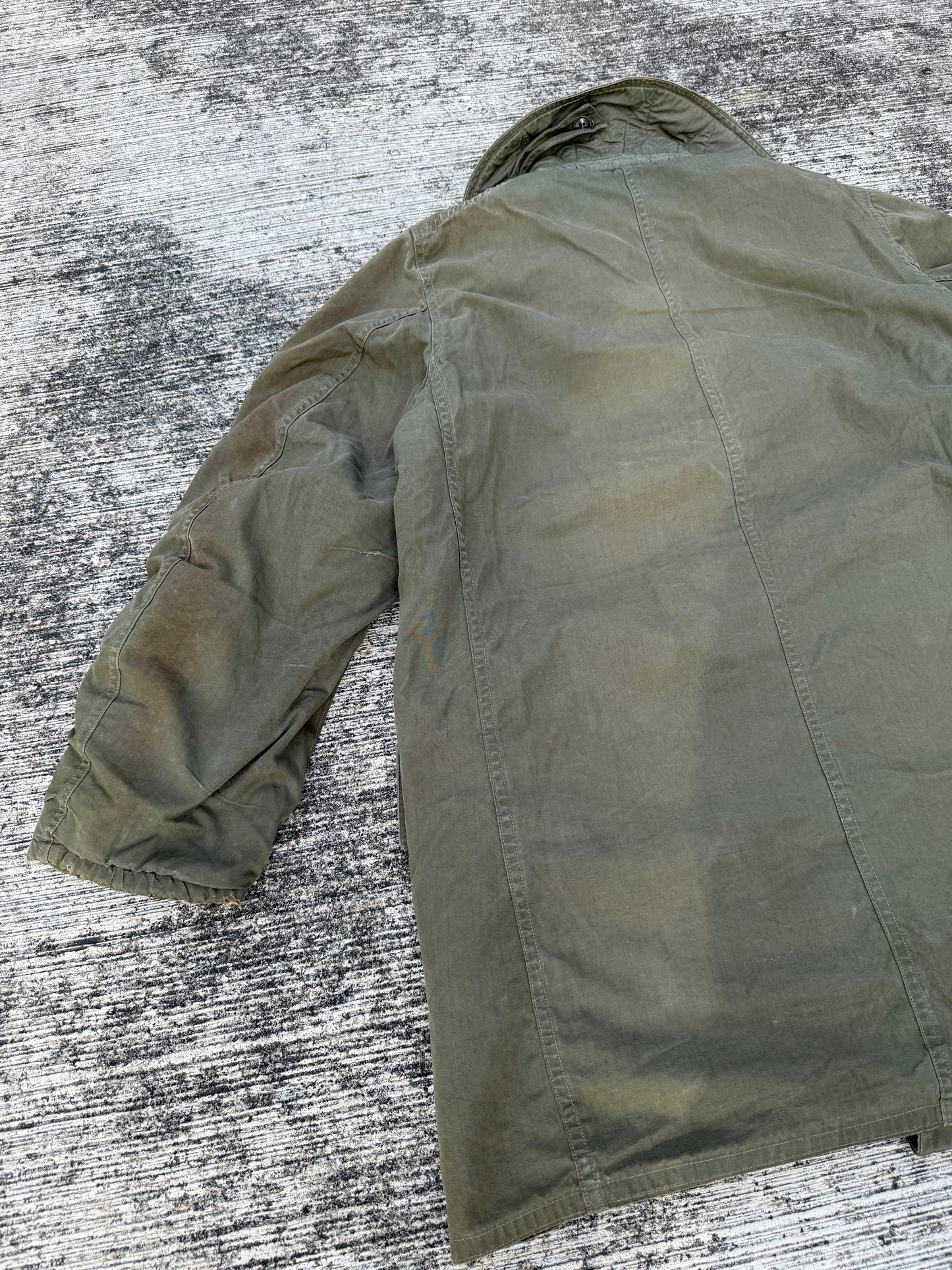 Vintage WWII US Army M-43 Field Jacket Parka Lined Olive Green