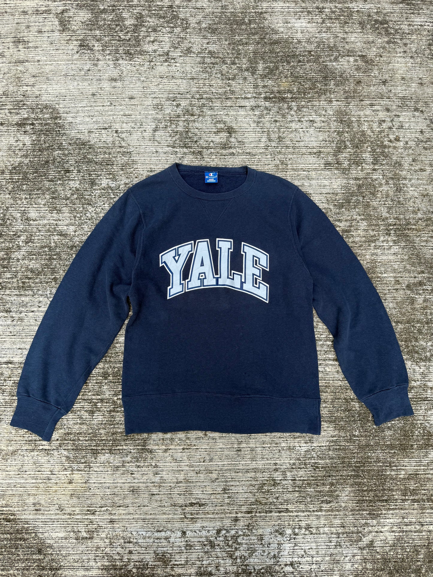 Vintage Champion Yale University Crewneck Sweatshirt Navy Blue
