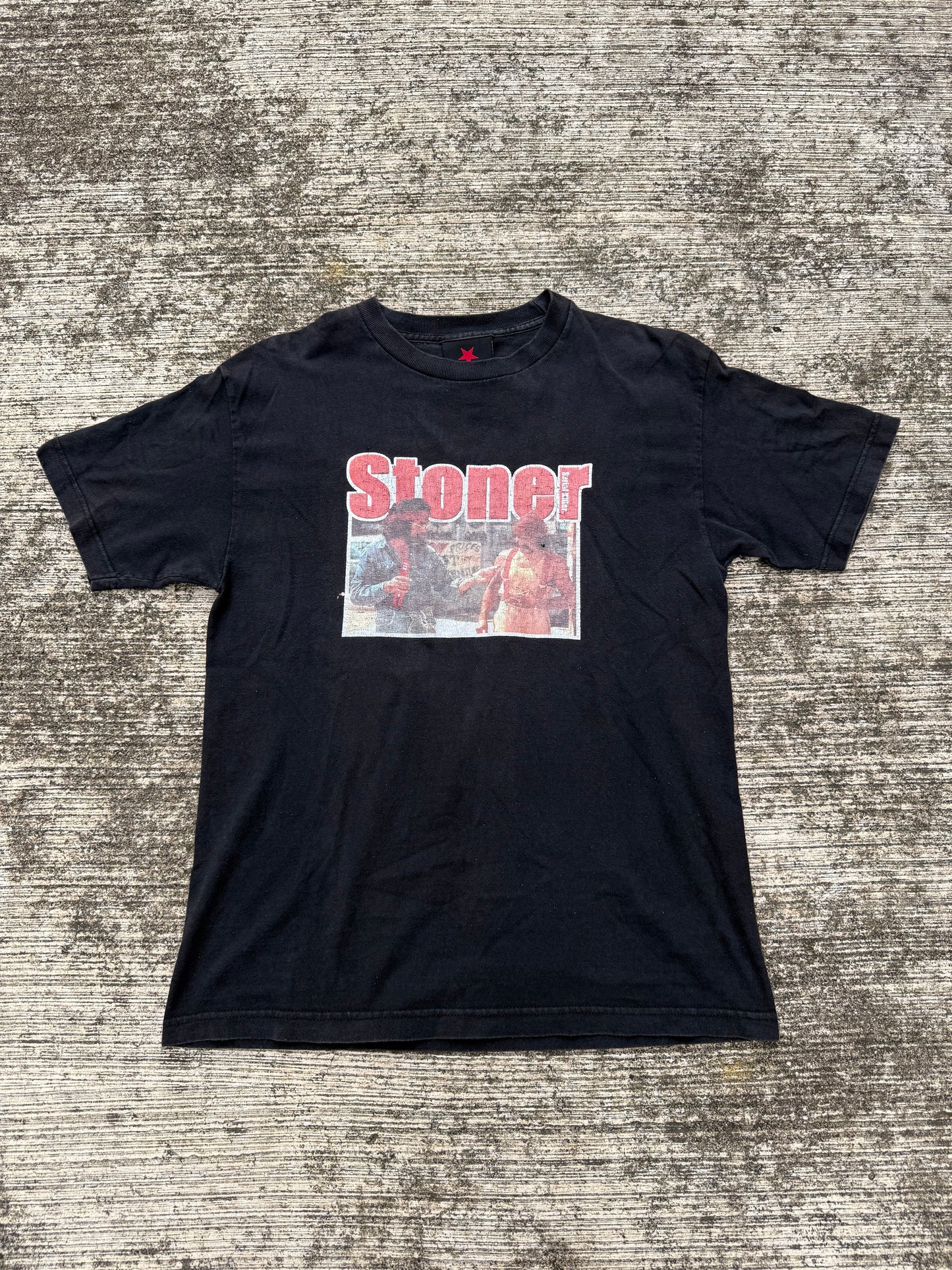 Vintage Fashion Victim “Stoner” T-Shirt – Cheech & Chong Parody Graphic Tee – 2000s