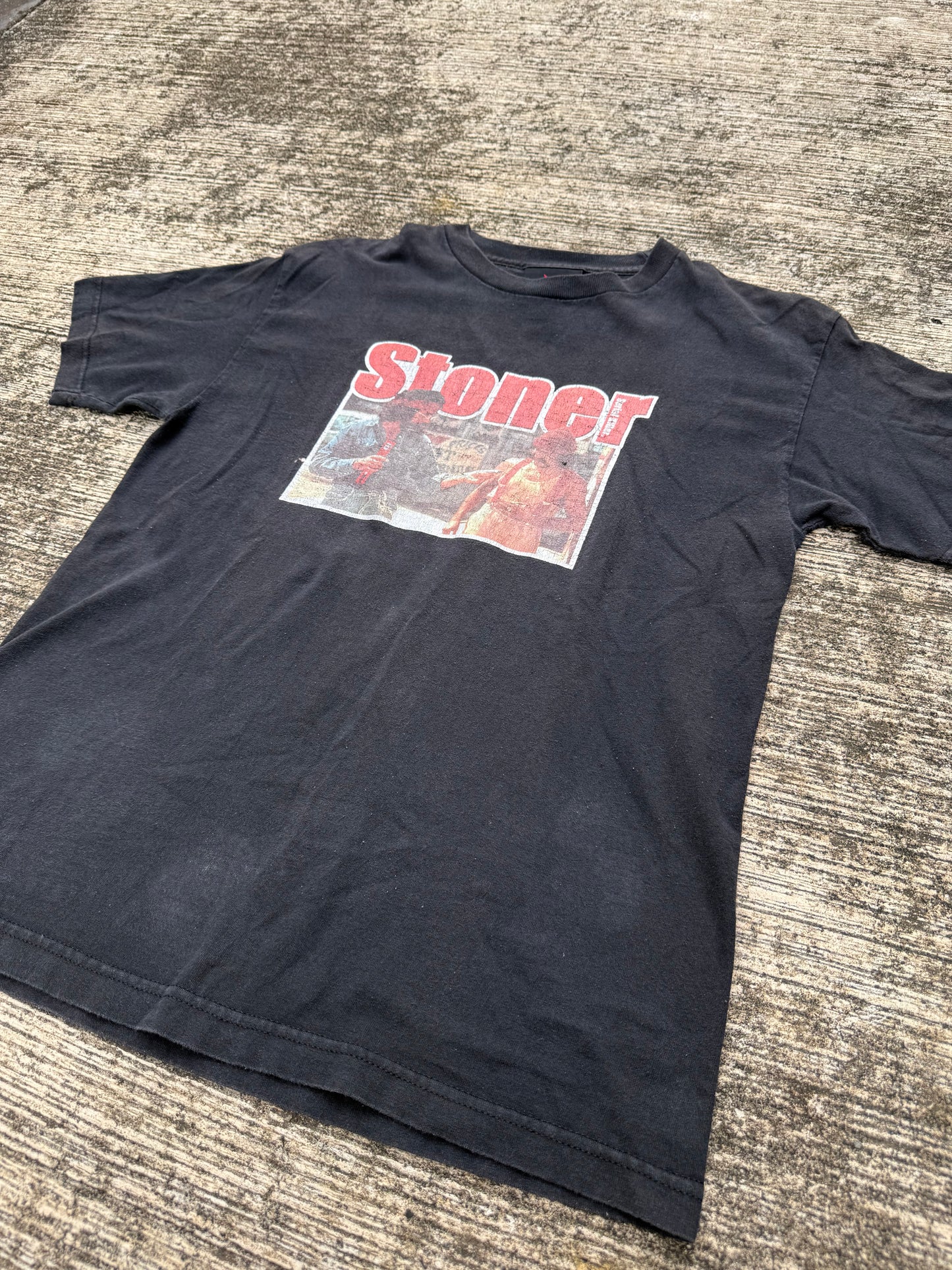Vintage Fashion Victim “Stoner” T-Shirt – Cheech & Chong Parody Graphic Tee – 2000s