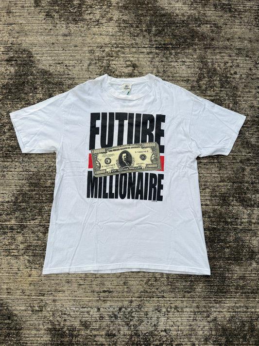 Vintage 1990s “Future Millionaire” Graphic T-Shirt Made In USA