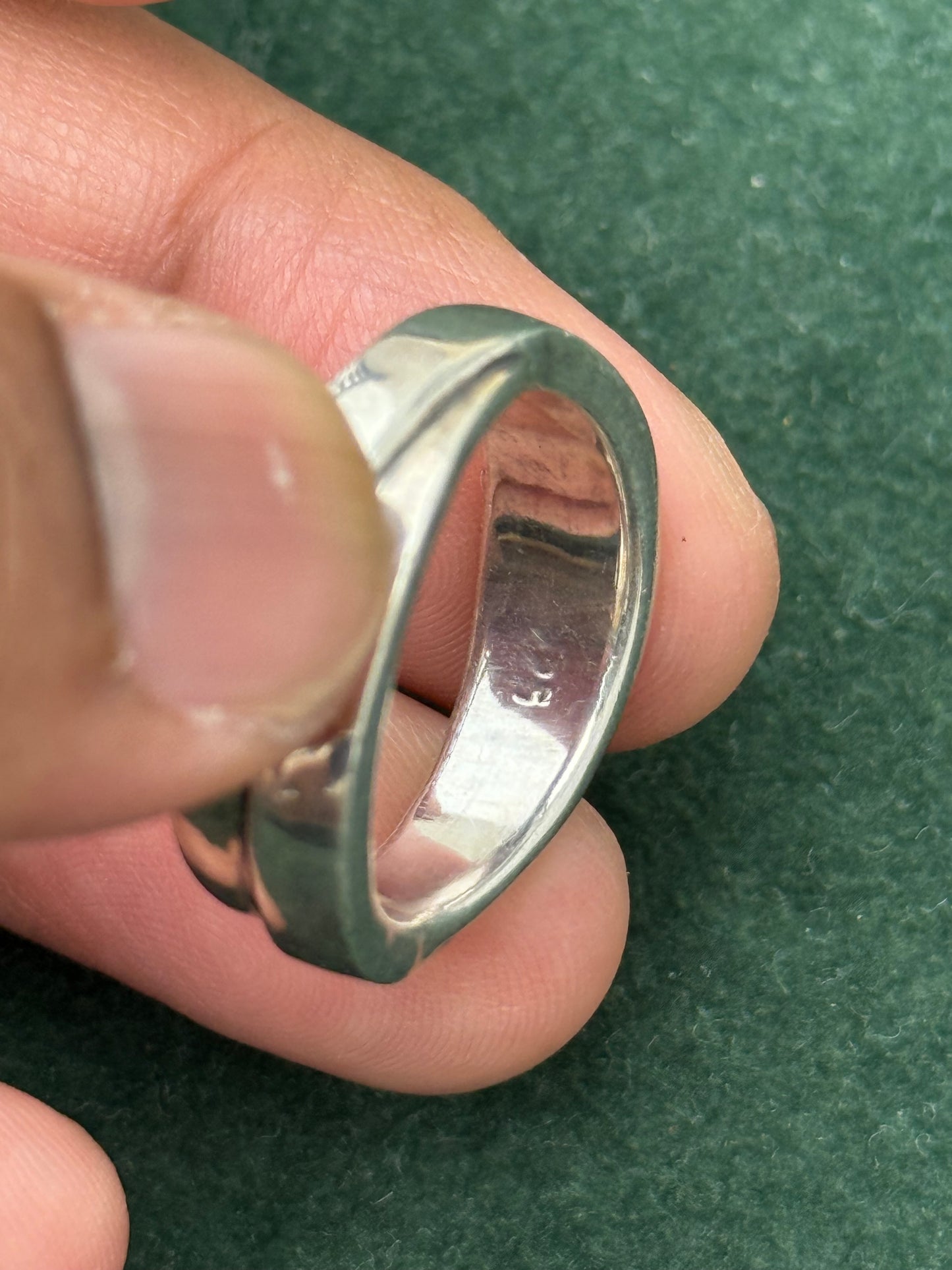 Vintage Sterling Silver Crossover Band Ring
